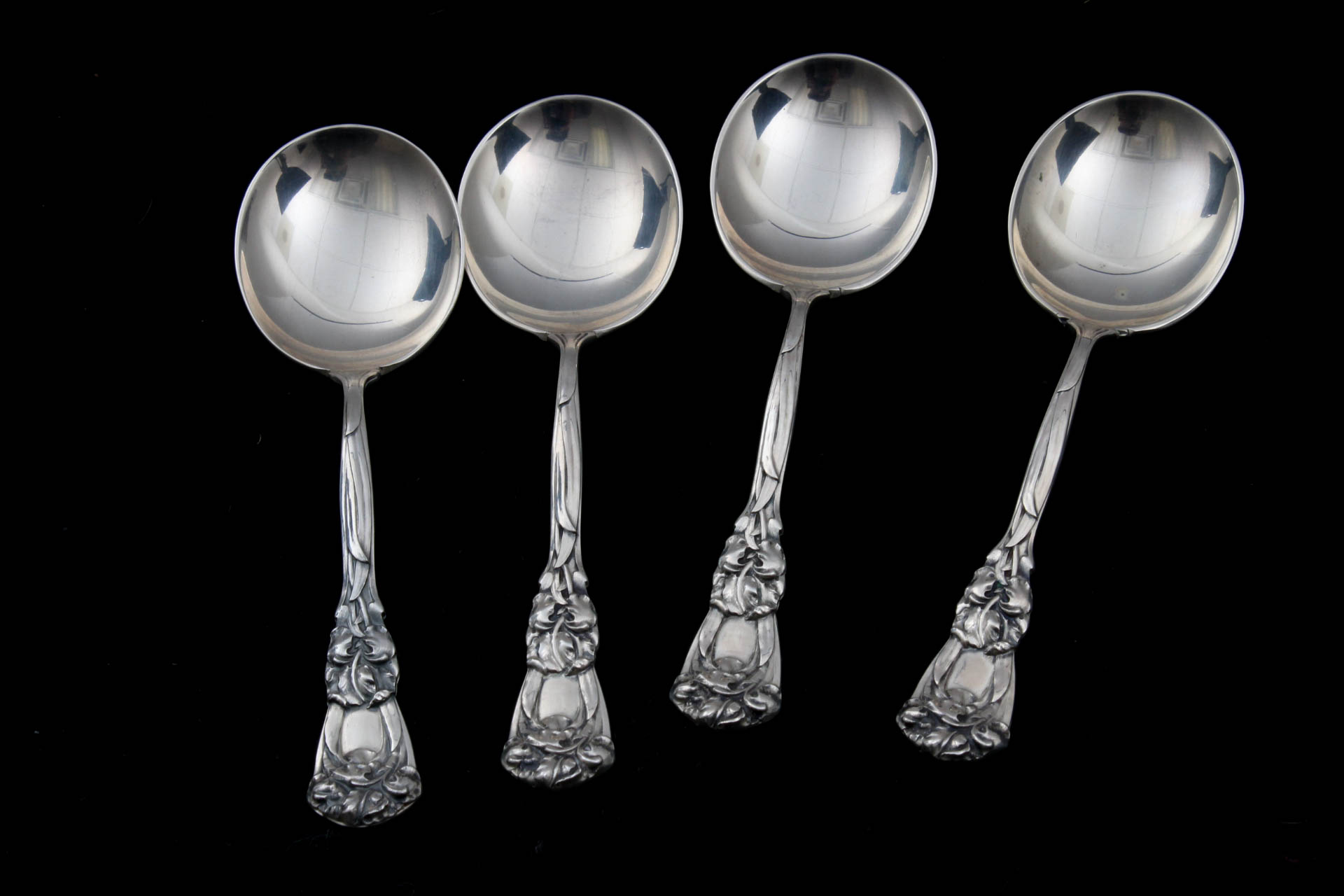 Antique Durgin-Gorham Sterling Silver "Iris" Flatware