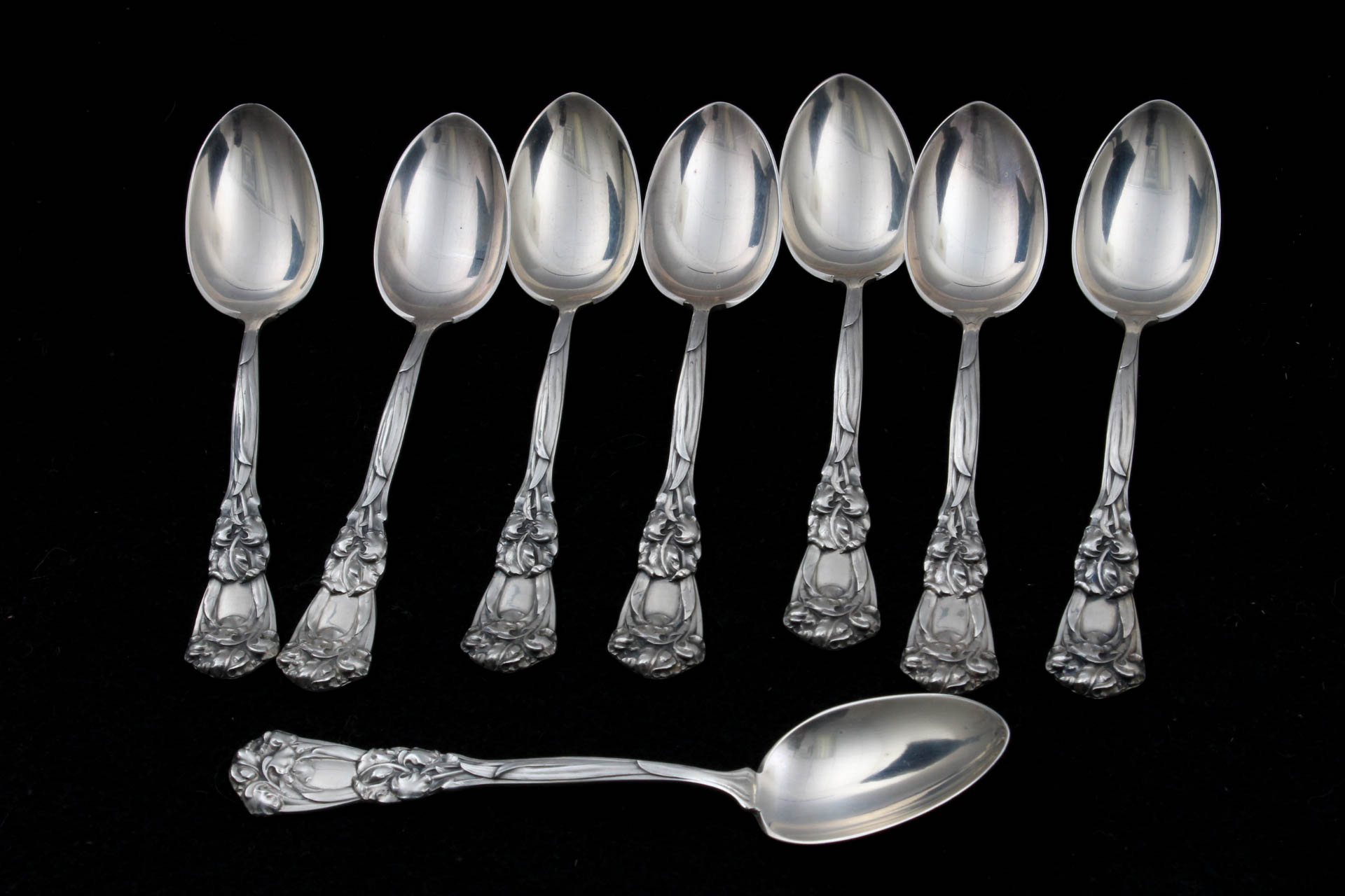 Antique Durgin-Gorham Sterling Silver "Iris" Flatware