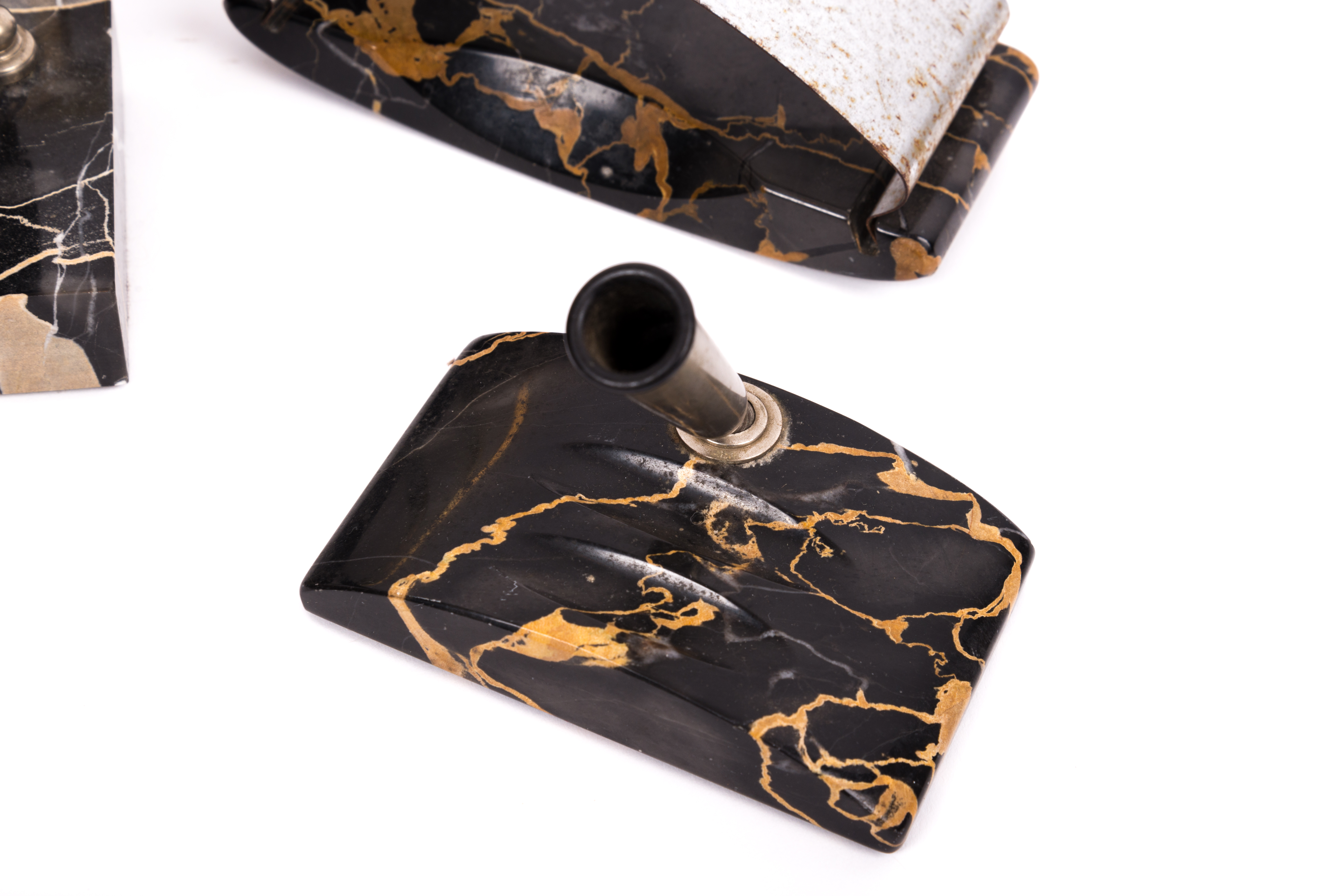Vintage Black Marble Desk Accessories
