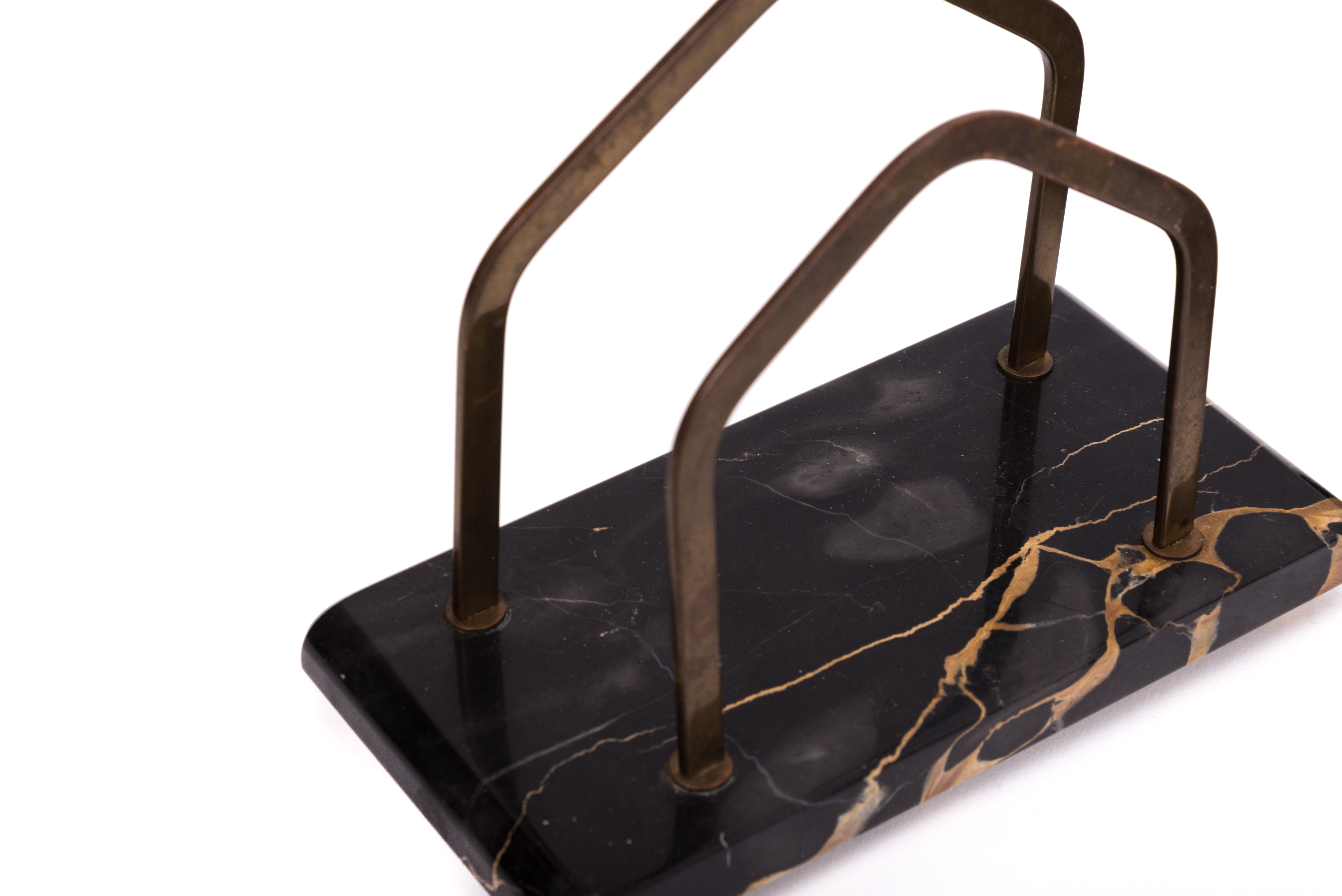 Vintage Black Marble Desk Accessories
