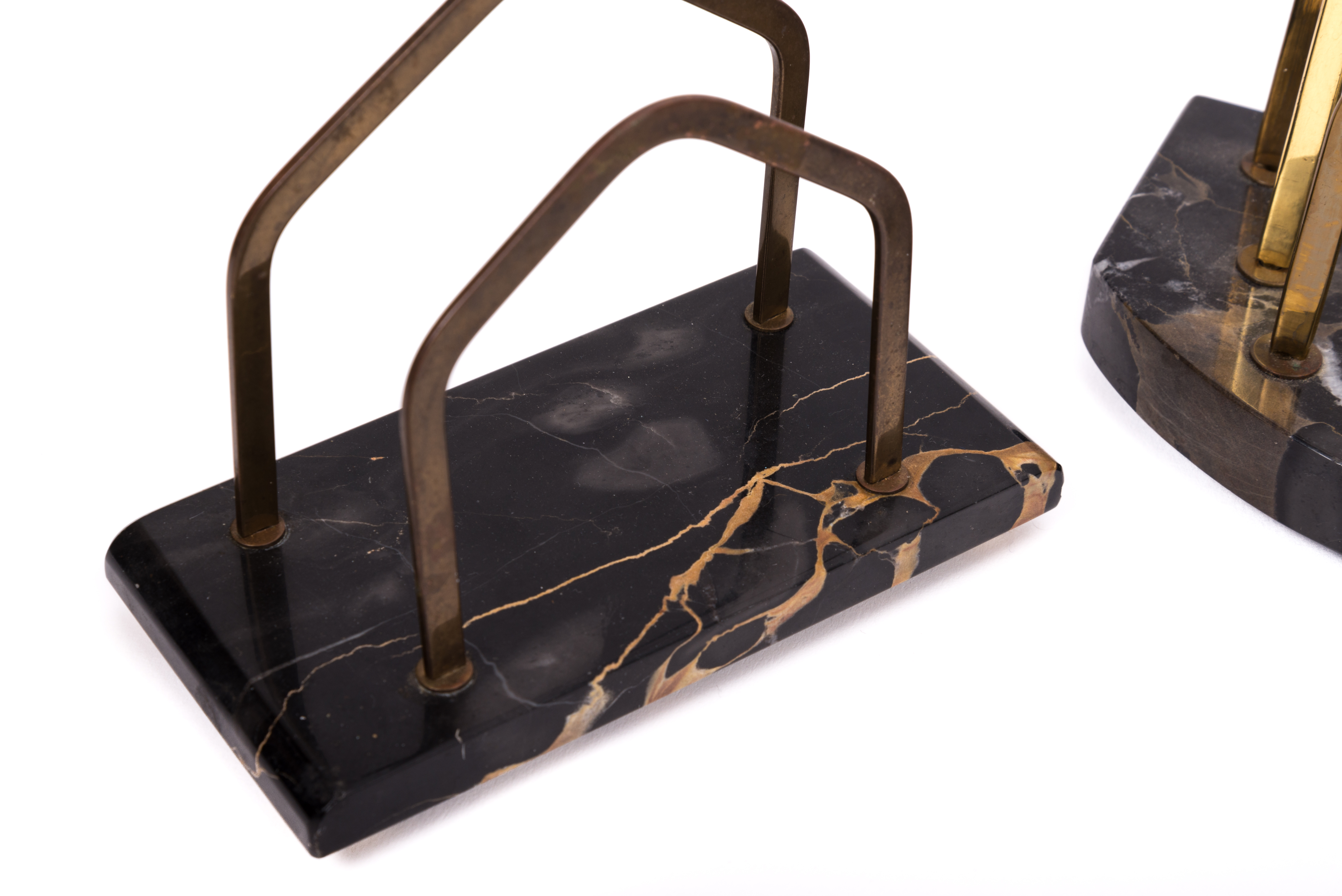 Vintage Black Marble Desk Accessories