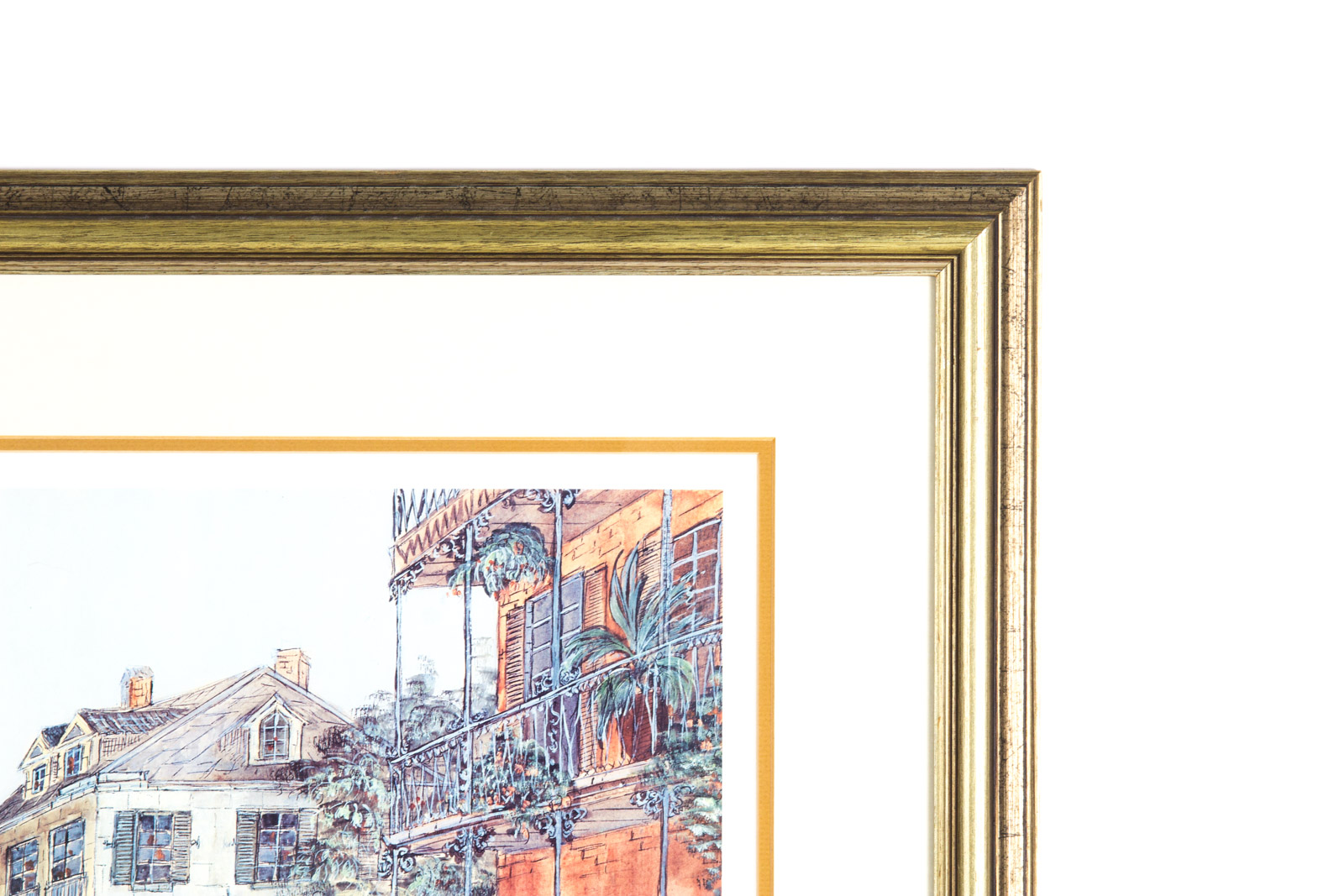 L. Restrepo Cityscape Offset Lithograph "Rue Royale N.O."