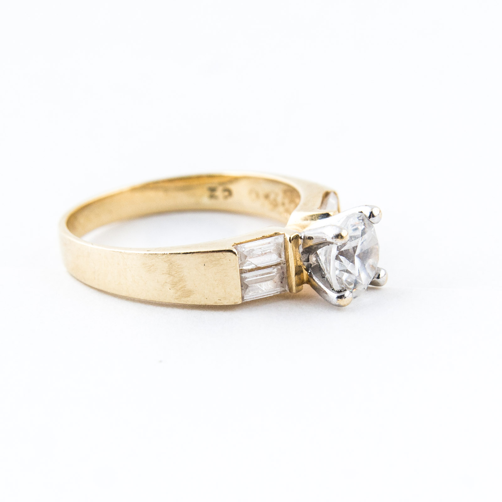 14K Yellow Gold and Cubic Zirconia Ring