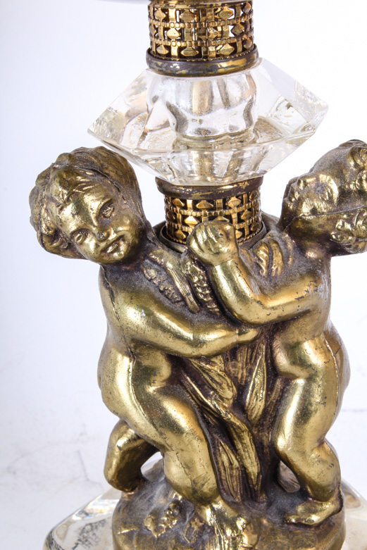 Pair of Vintage Table Lamps with Cherubs