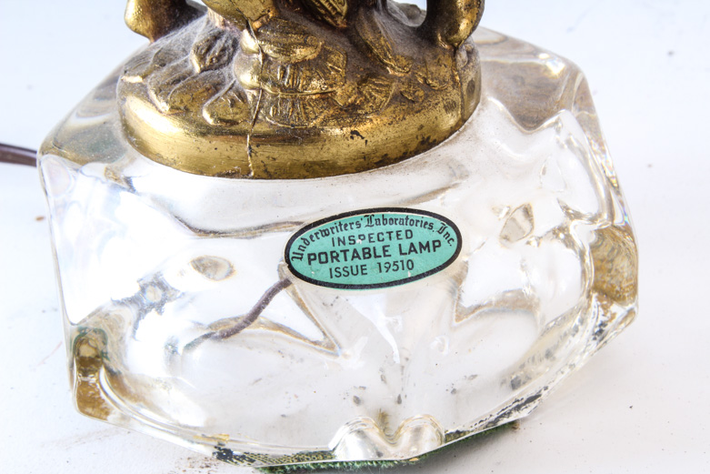 Pair of Vintage Table Lamps with Cherubs