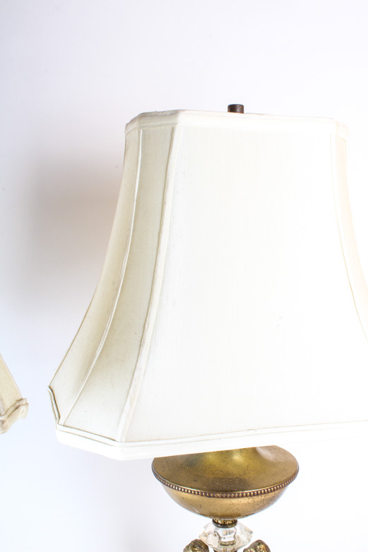 Pair of Vintage Table Lamps with Cherubs