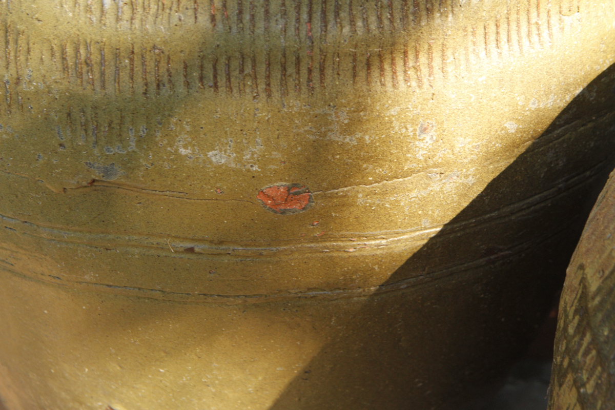 Three Outdoor Pottery Vases