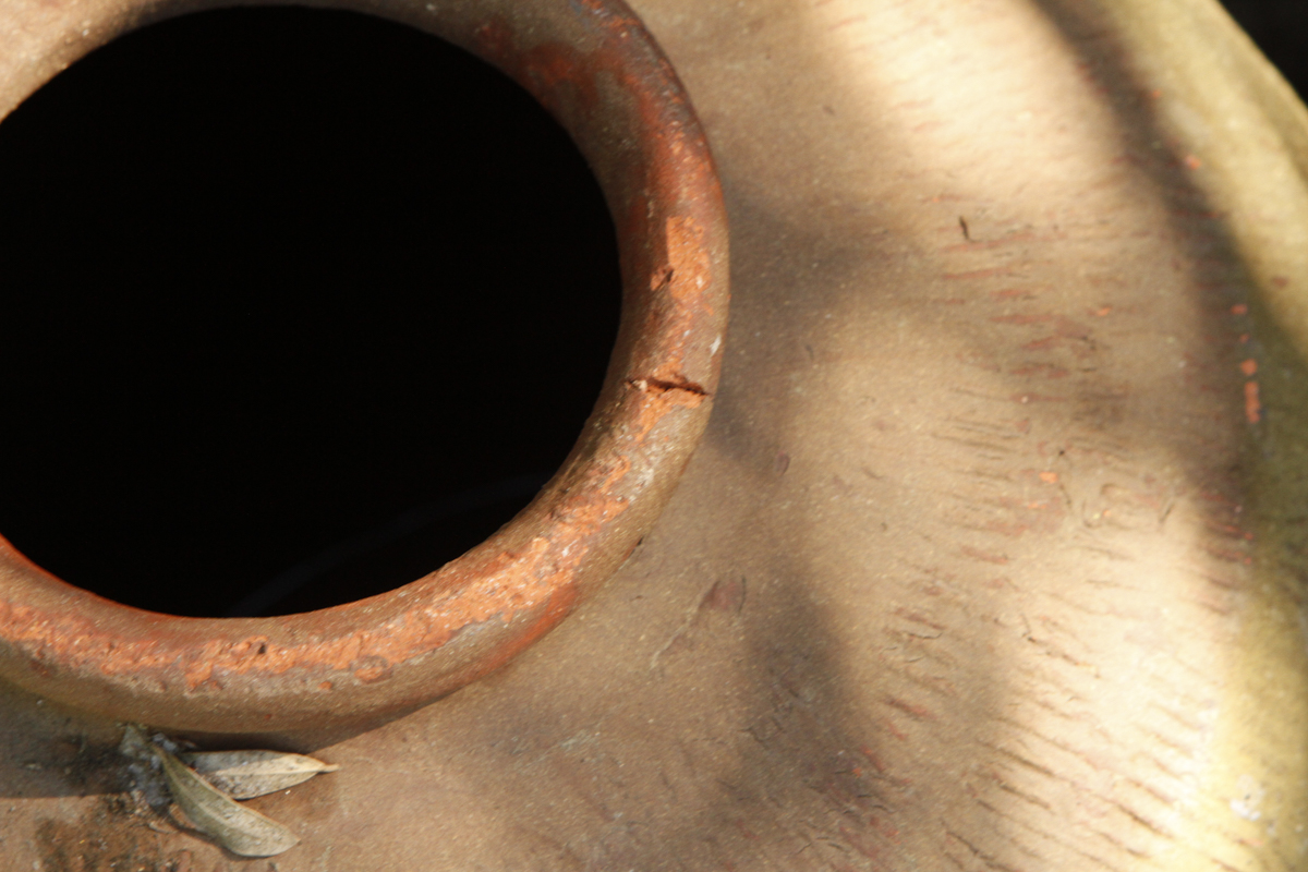 Three Outdoor Pottery Vases