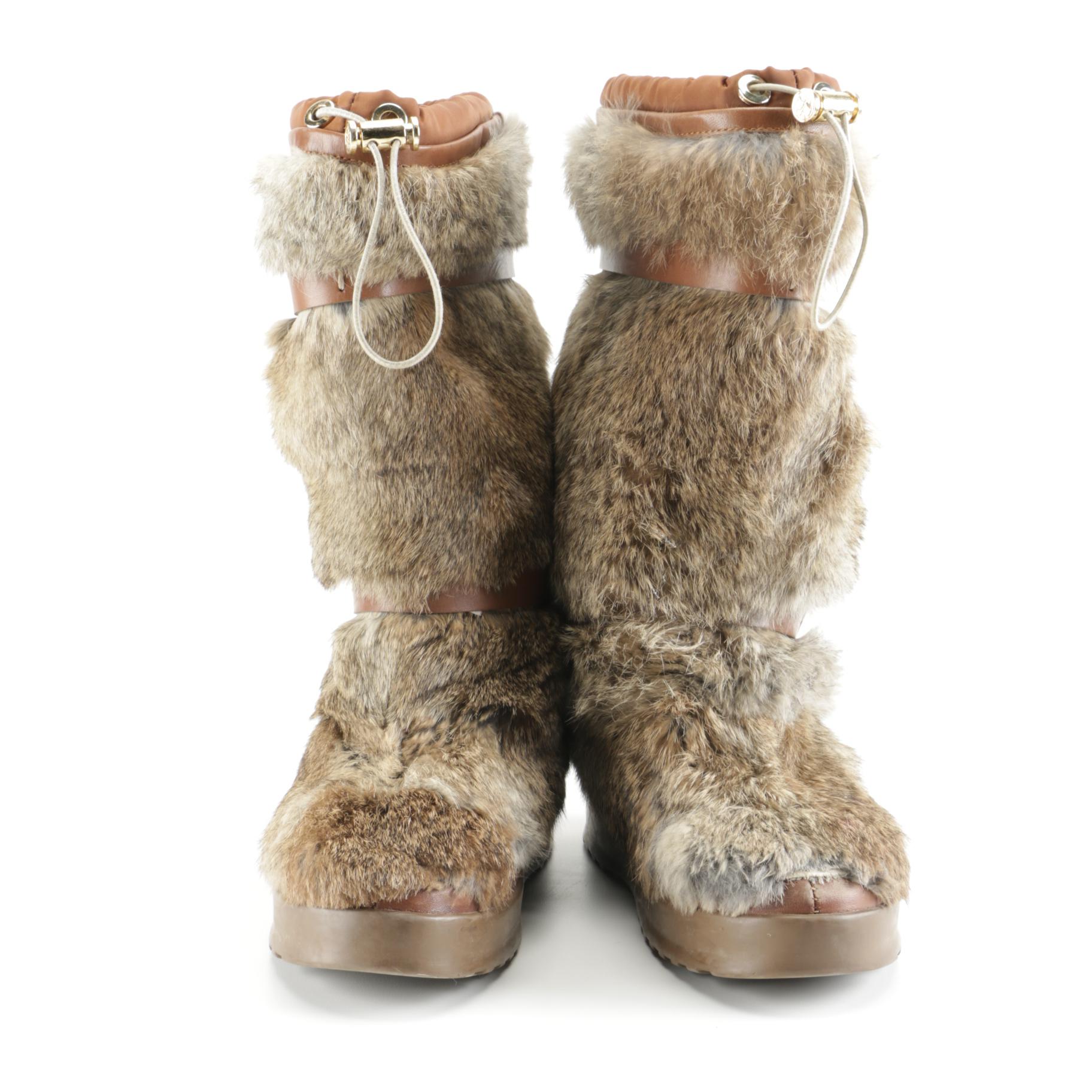 Tory Burch Rabbit Fur Boots