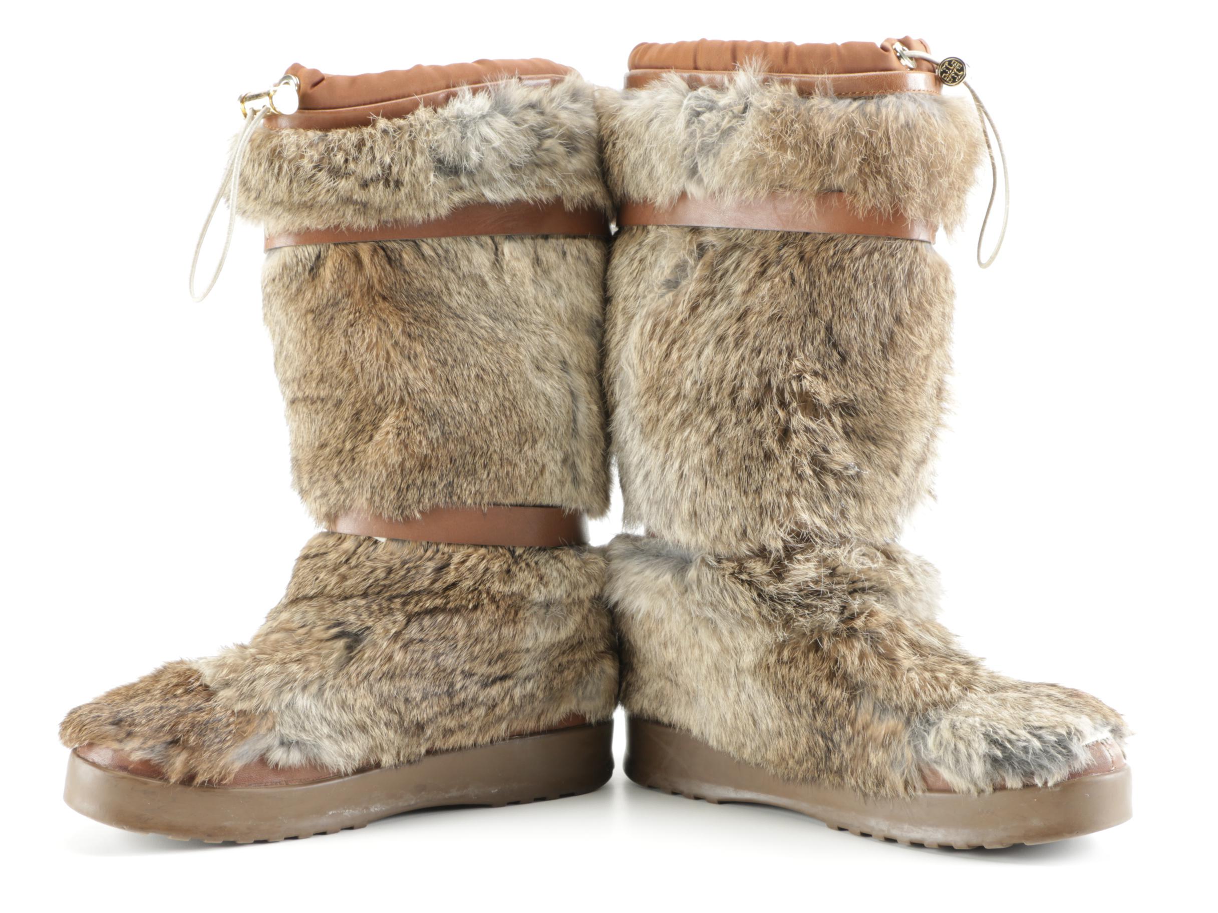 Tory Burch Rabbit Fur Boots