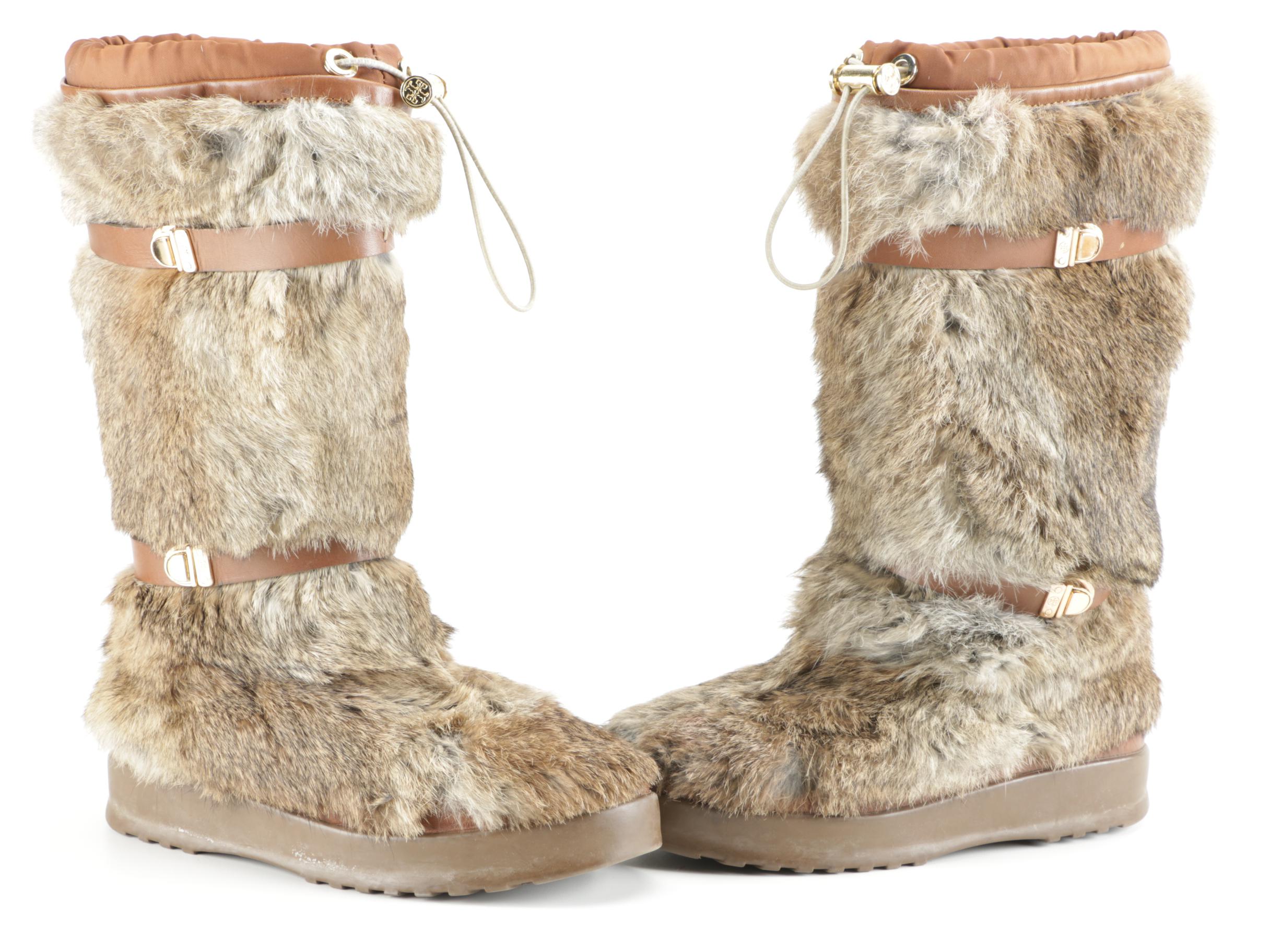 Tory Burch Rabbit Fur Boots