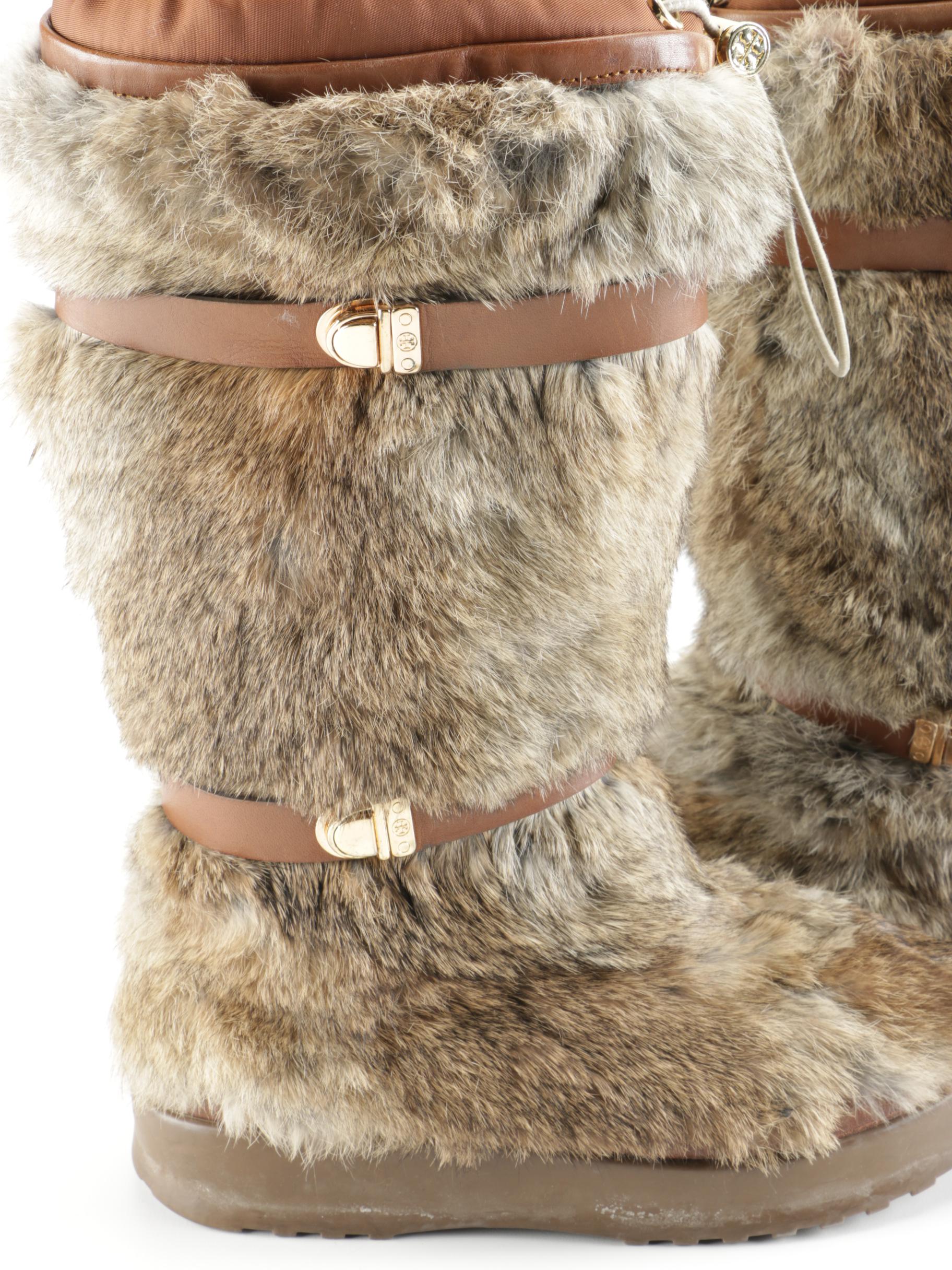 Tory Burch Rabbit Fur Boots