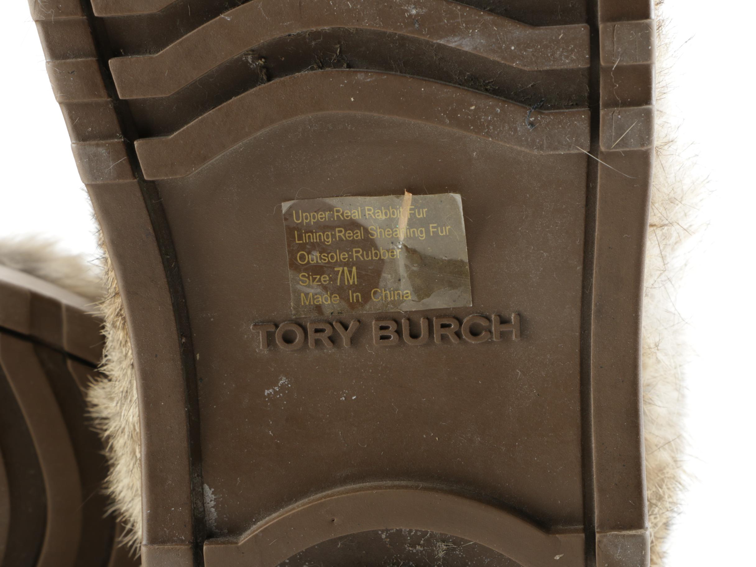 Tory Burch Rabbit Fur Boots