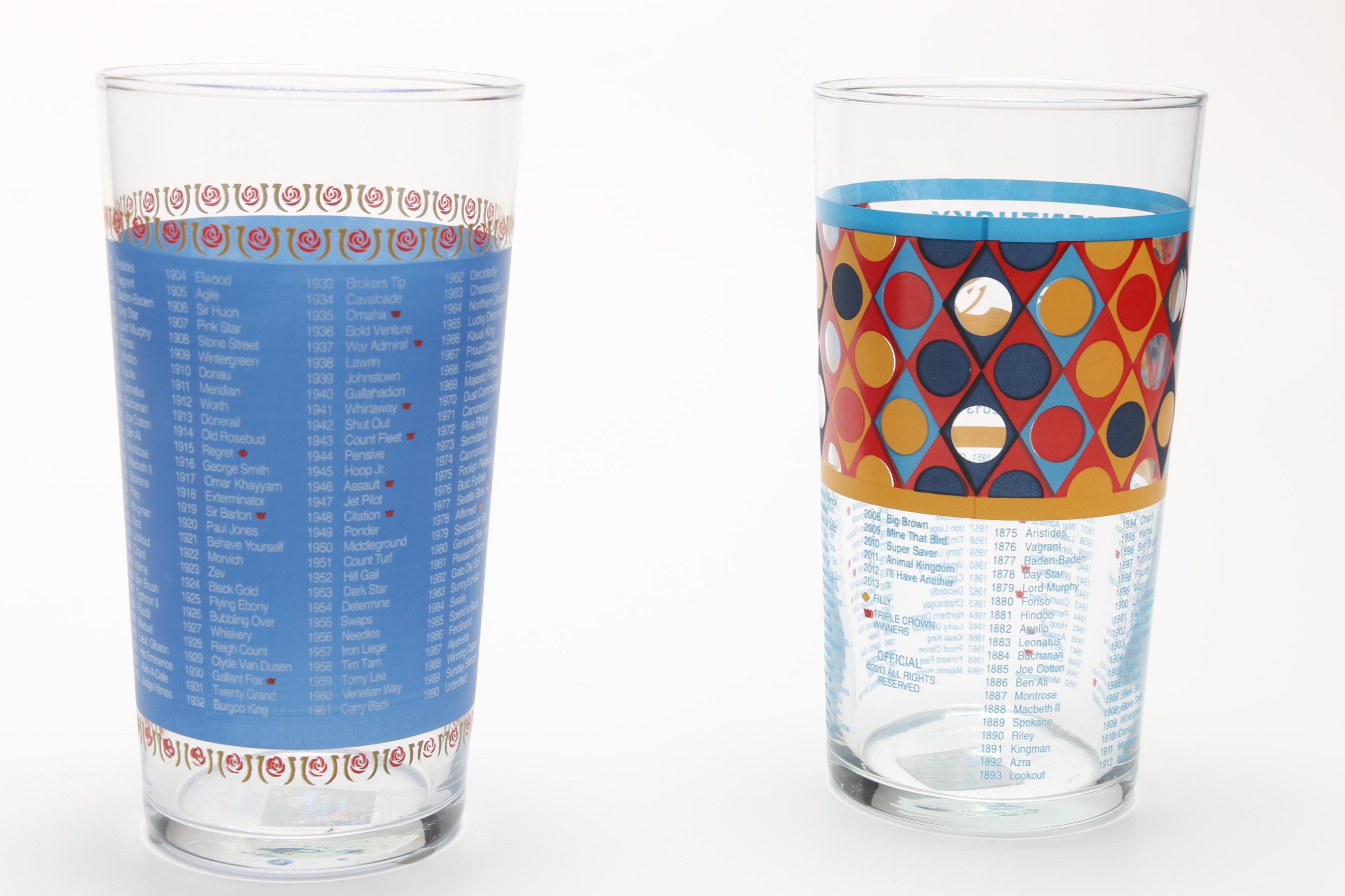 2000s Kentucky Derby Commemorative Glasses