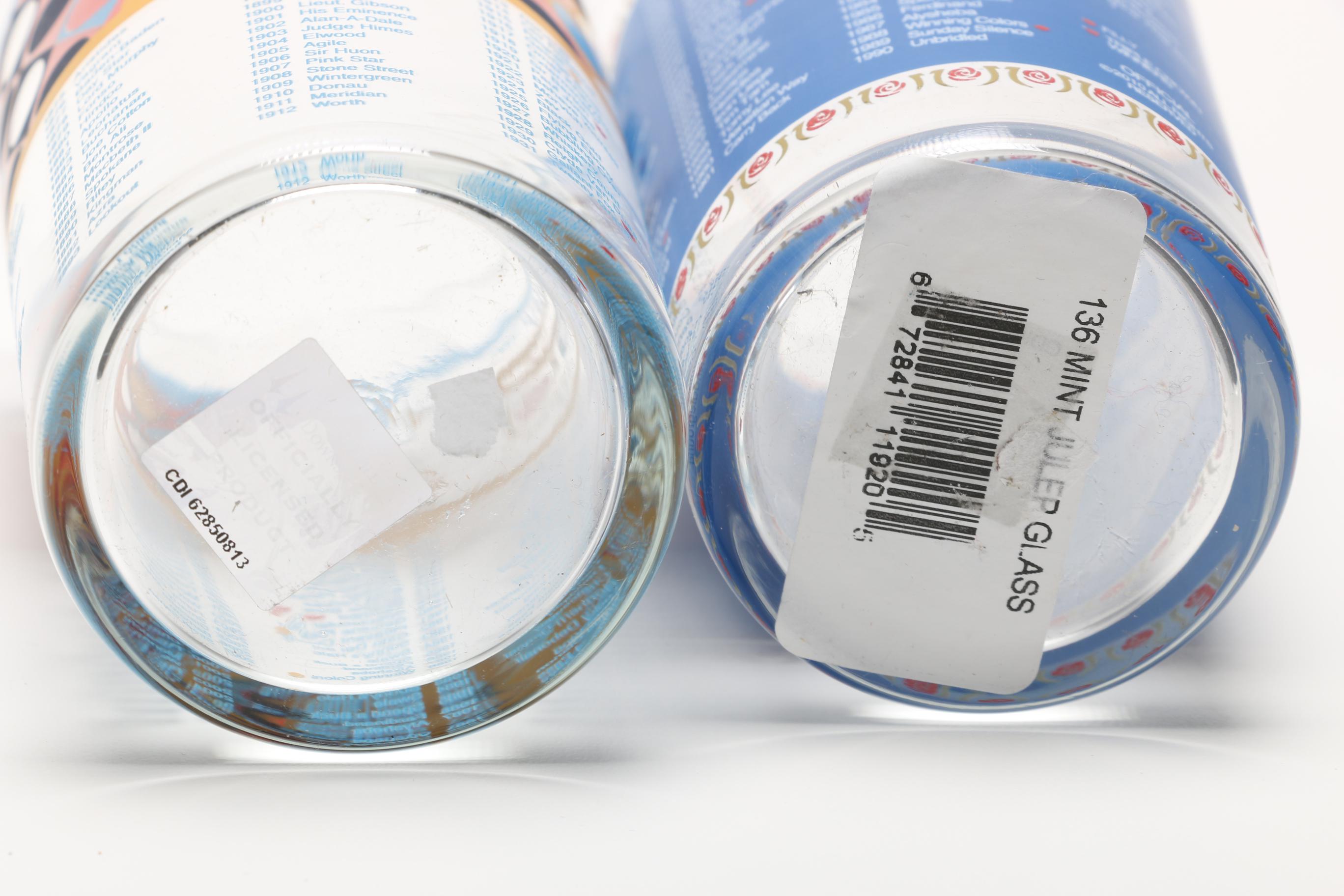 2000s Kentucky Derby Commemorative Glasses