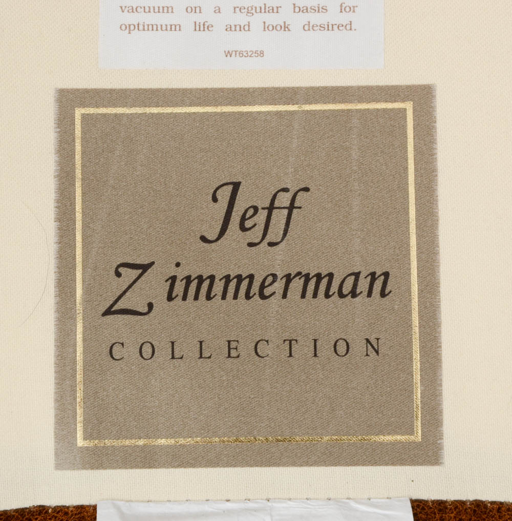 Zimmerman Furniture Brown Leather Over-Stuffed Chair and Ottoman