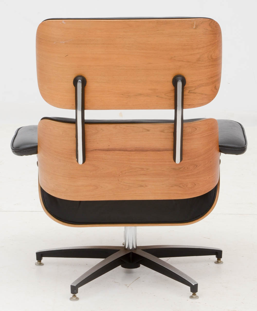 Eames Style Chair with Footstool