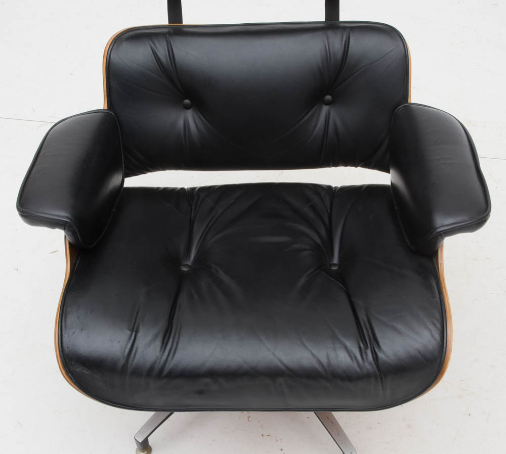 Eames Style Chair with Footstool