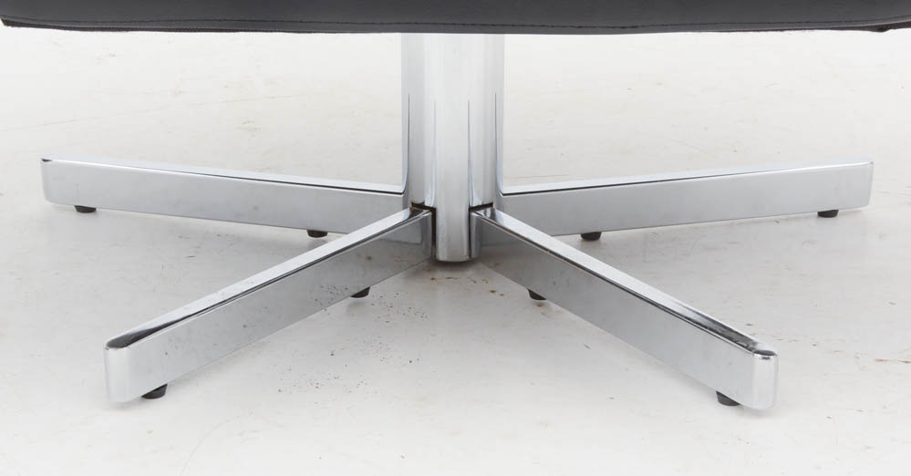 Ave Six Black Vinyl Swivel Chair