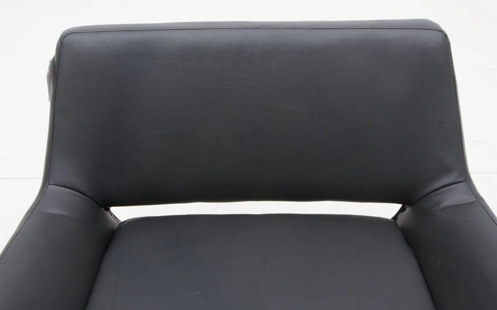 Ave Six Black Vinyl Swivel Chair