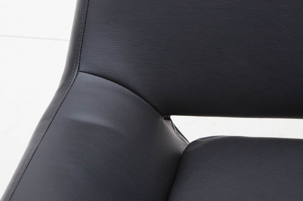 Ave Six Black Vinyl Swivel Chair