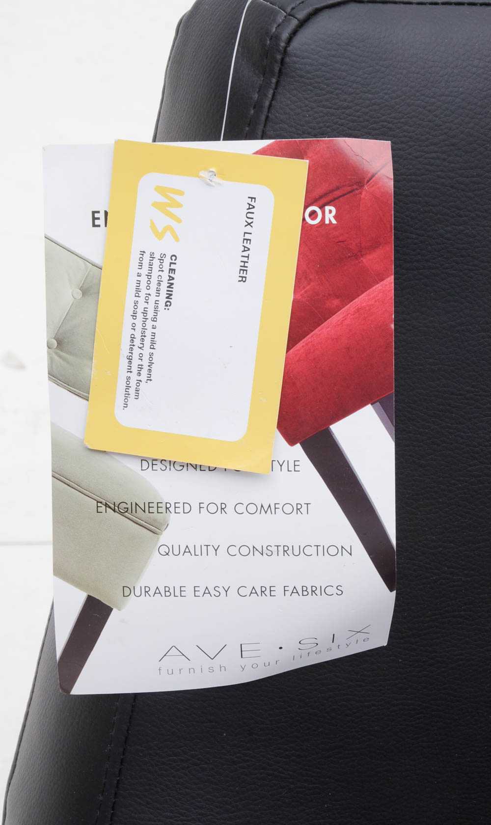 Ave Six Black Vinyl Swivel Chair