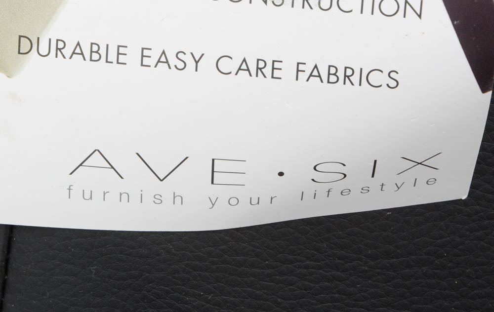 Ave Six Black Vinyl Swivel Chair