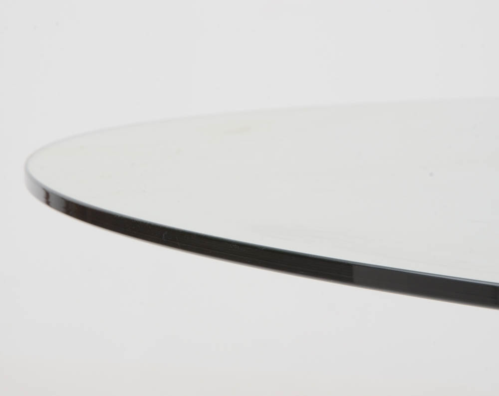 Modrest "Ashland" Circular Glass Dining Table