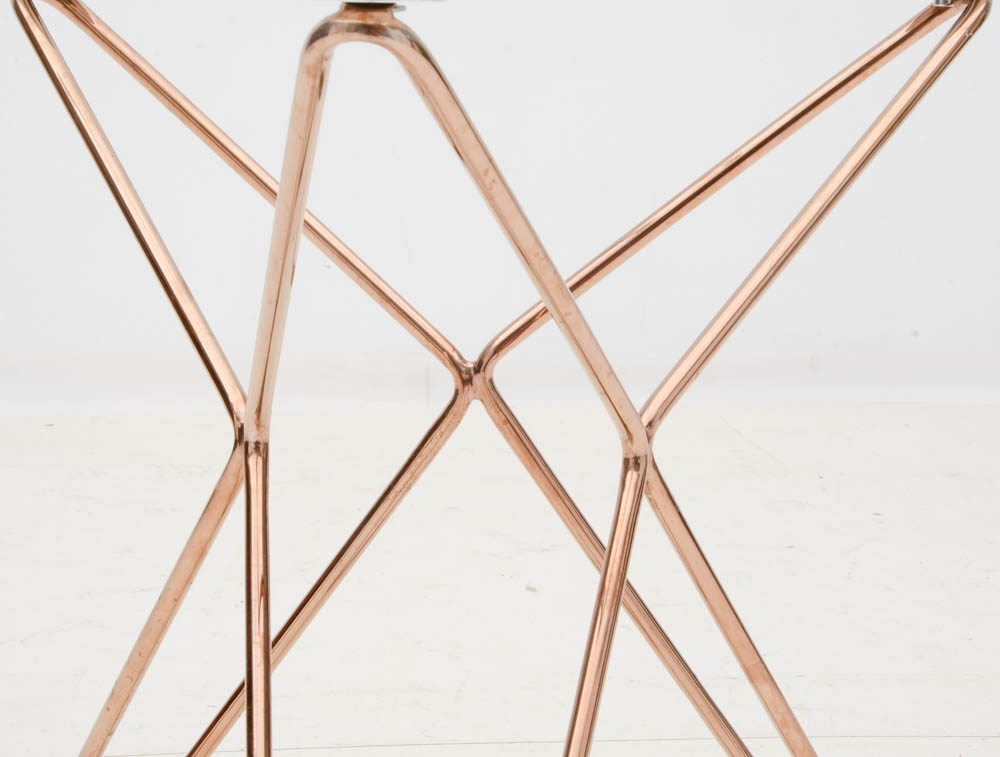 Modrest "Ashland" Circular Glass Dining Table