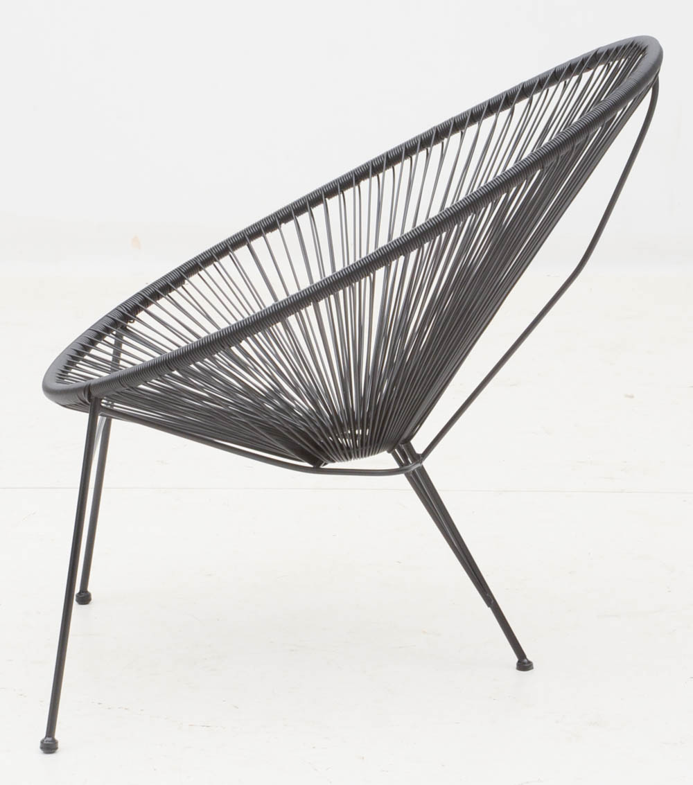 Pair of Black Acapulco Style Chairs