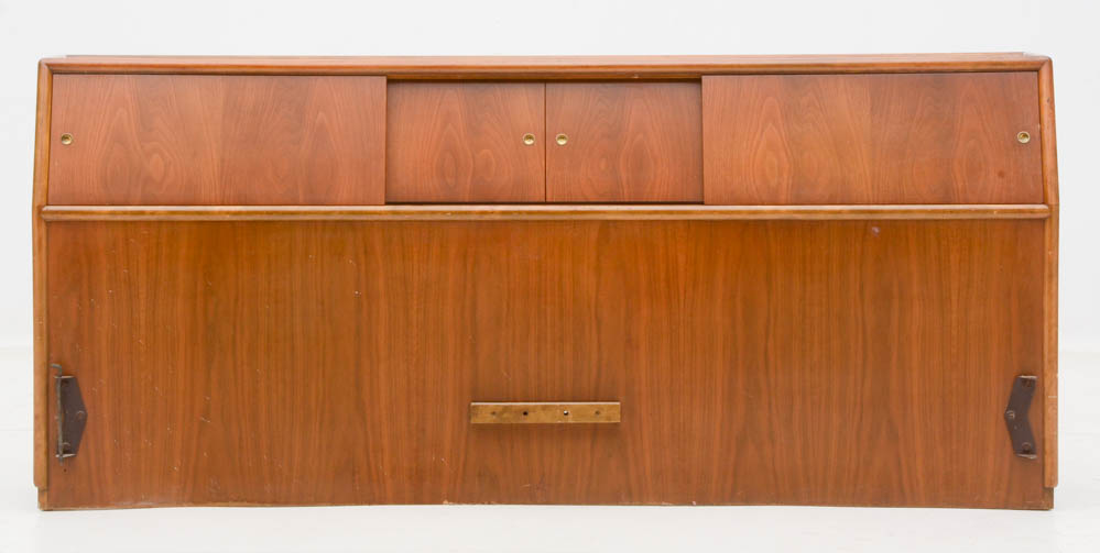 Vintage King Size T.H. Robsjohn-Gibbings Headboard with Storage