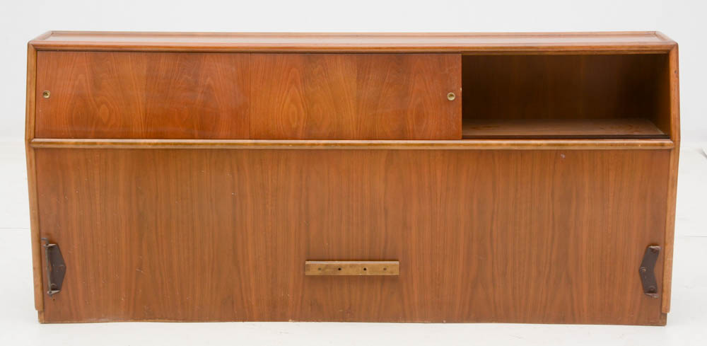 Vintage King Size T.H. Robsjohn-Gibbings Headboard with Storage