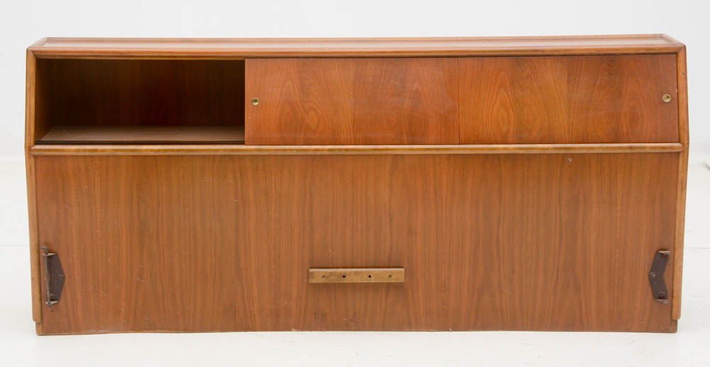 Vintage King Size T.H. Robsjohn-Gibbings Headboard with Storage