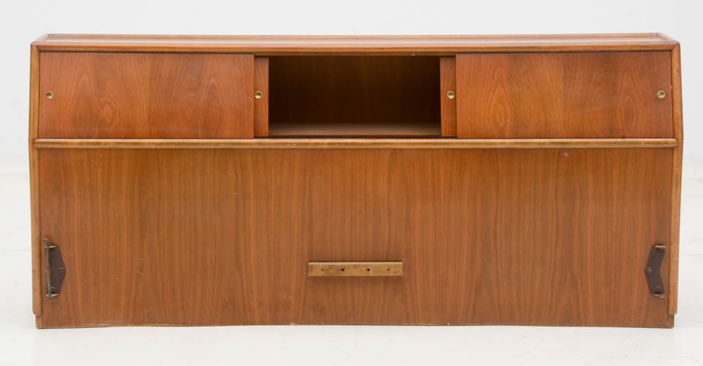 Vintage King Size T.H. Robsjohn-Gibbings Headboard with Storage