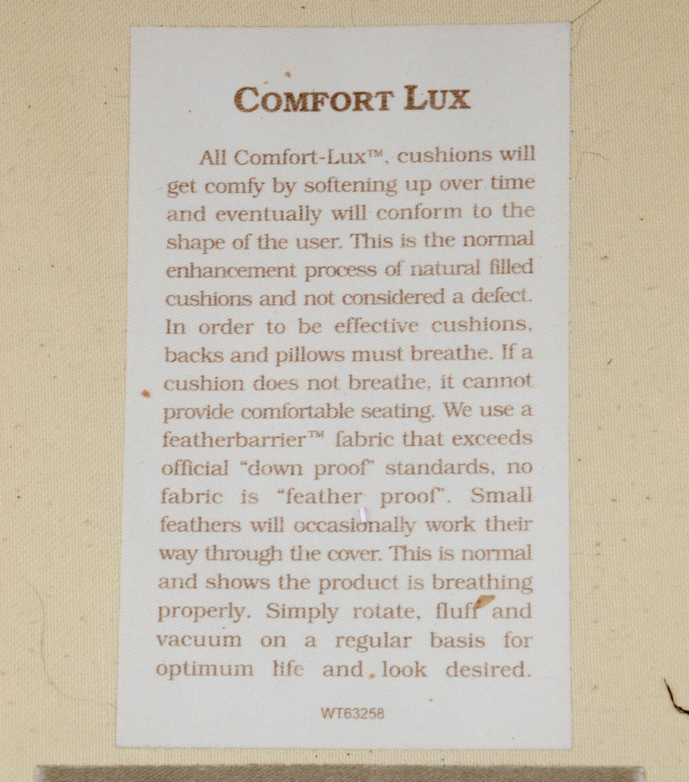 Zimmerman Furniture Brown Leather and Fabric Upholstered Couch