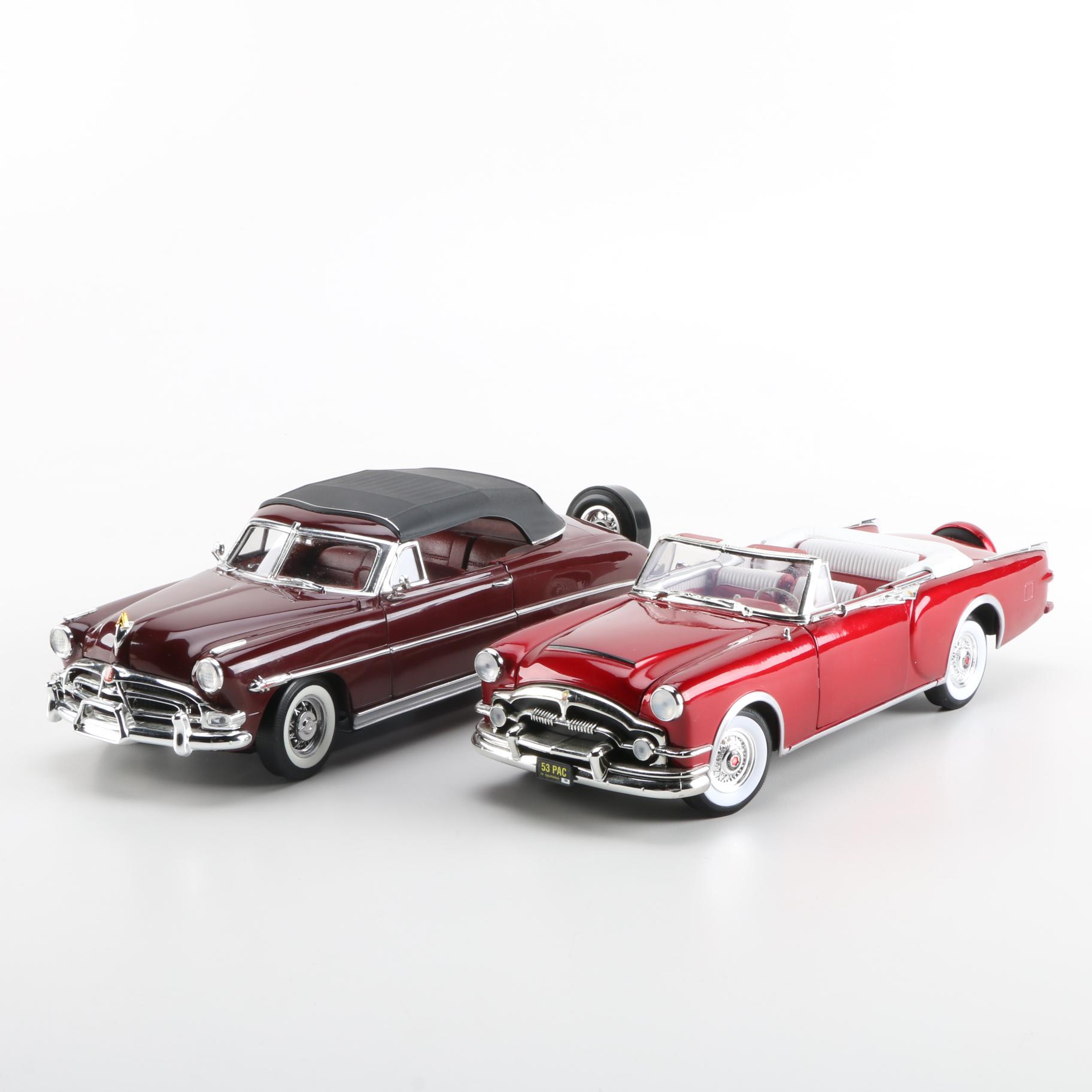 1953 Packard Caribbean Convertable and 1952 Hudson Hornet Convertable Die-Cast Cars