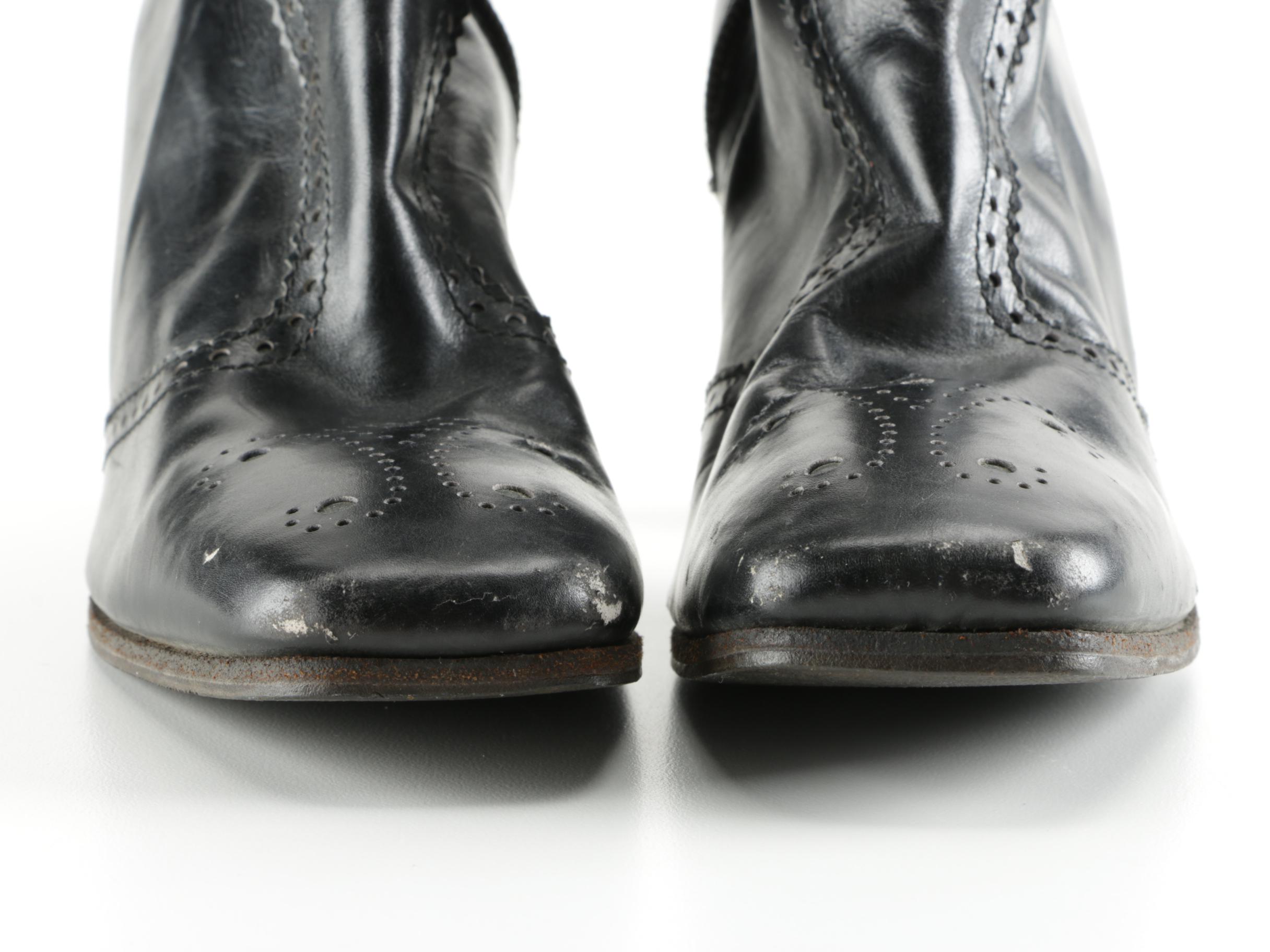 Amalfi by Rangoni Knee High Brogue Leather Boots