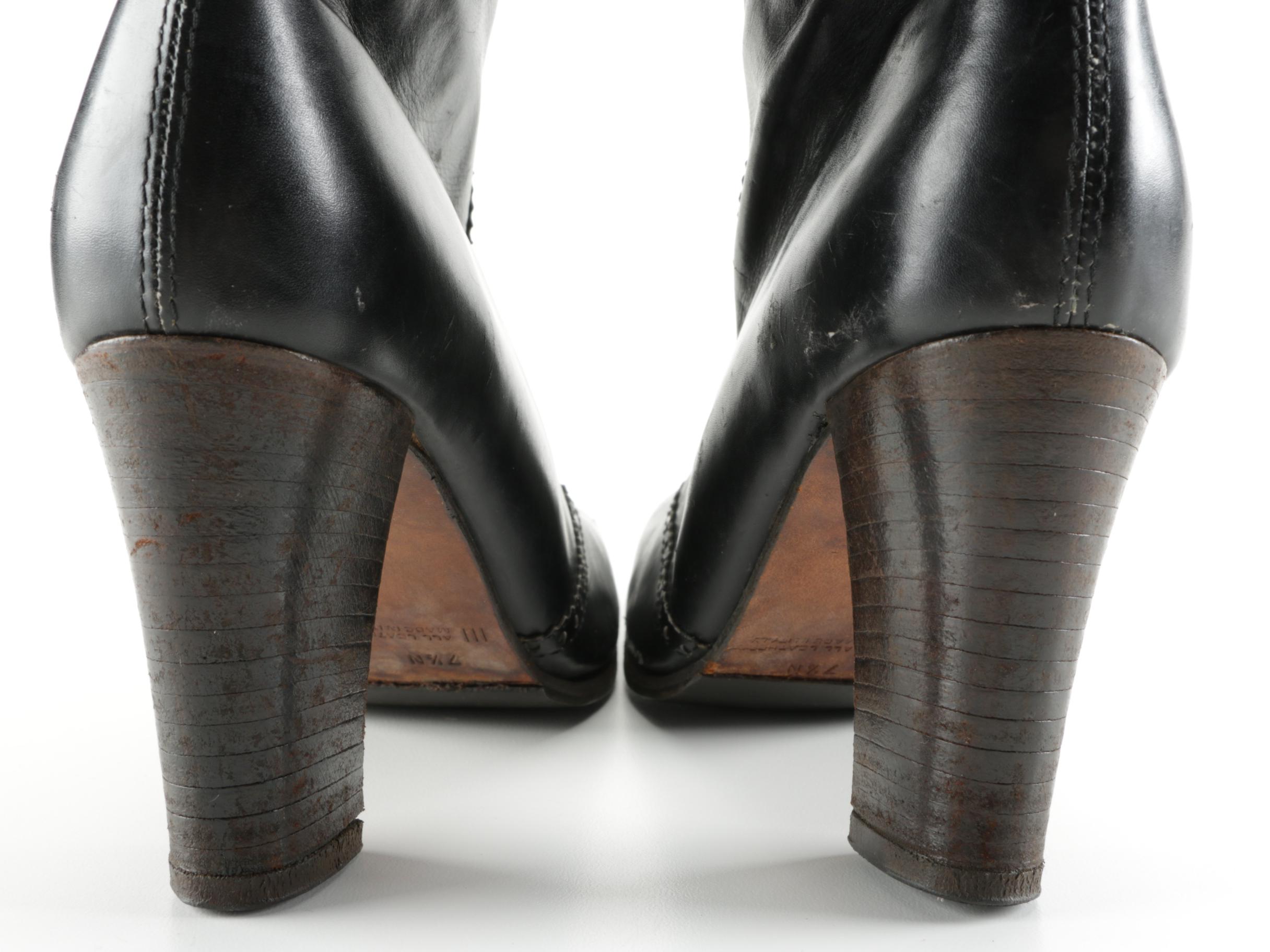 Amalfi by Rangoni Knee High Brogue Leather Boots