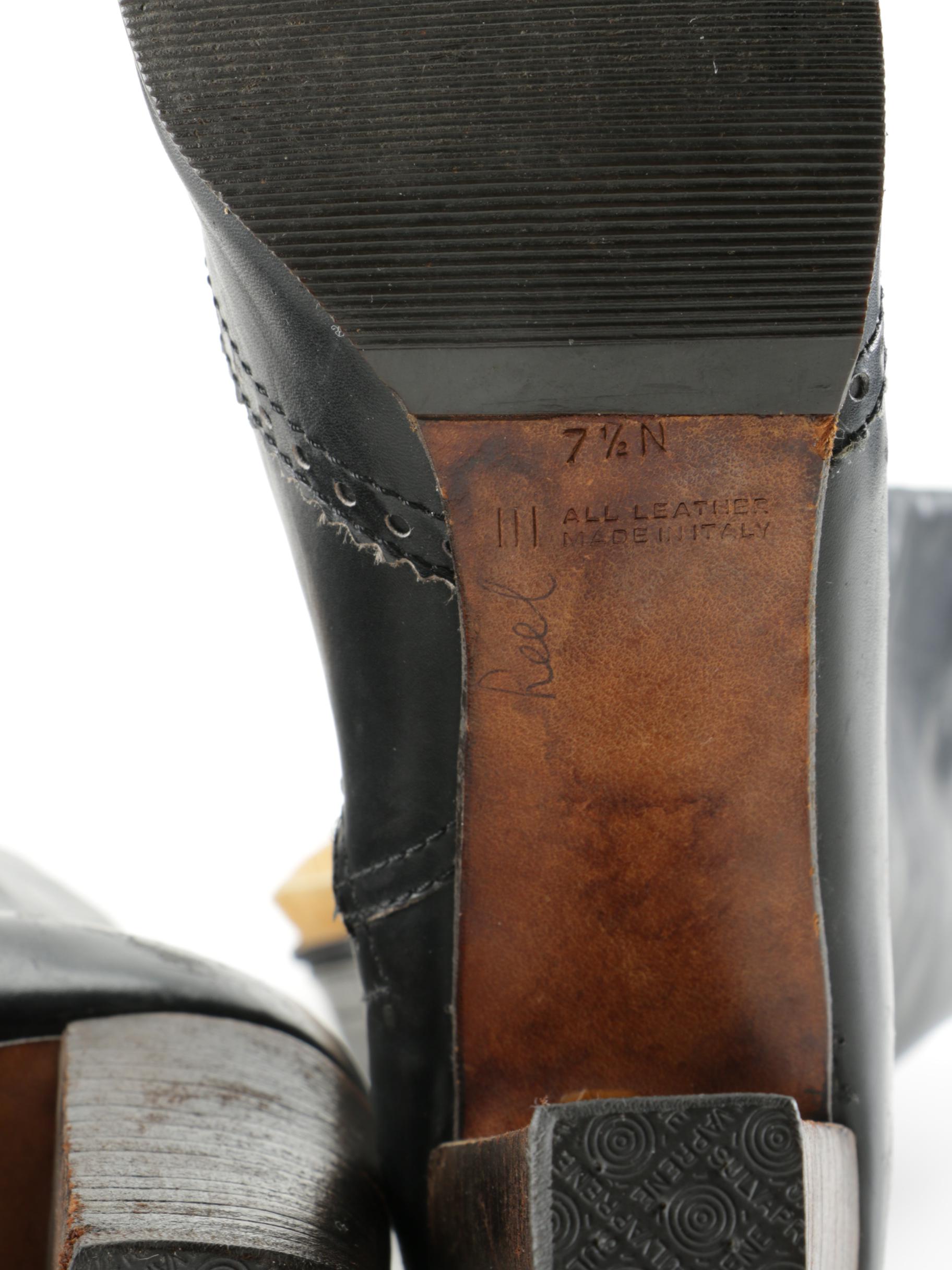 Amalfi by Rangoni Knee High Brogue Leather Boots