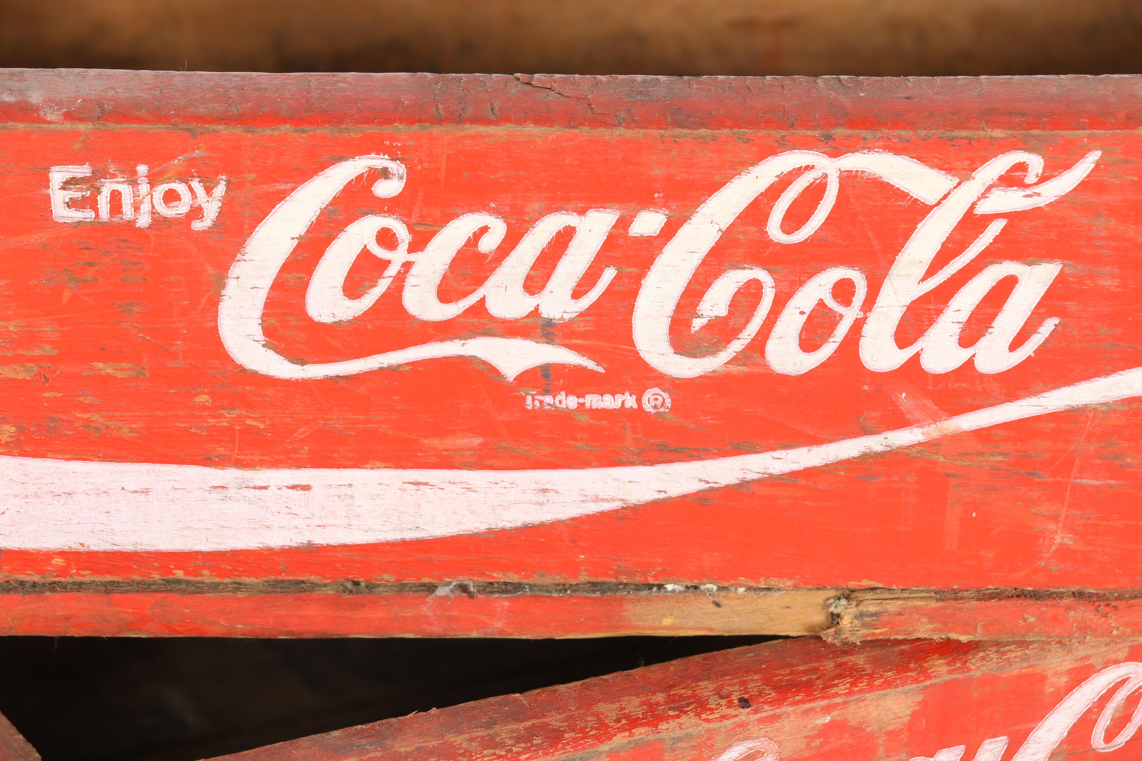 Vintage Coca-Cola and Pepsi Soda Crates
