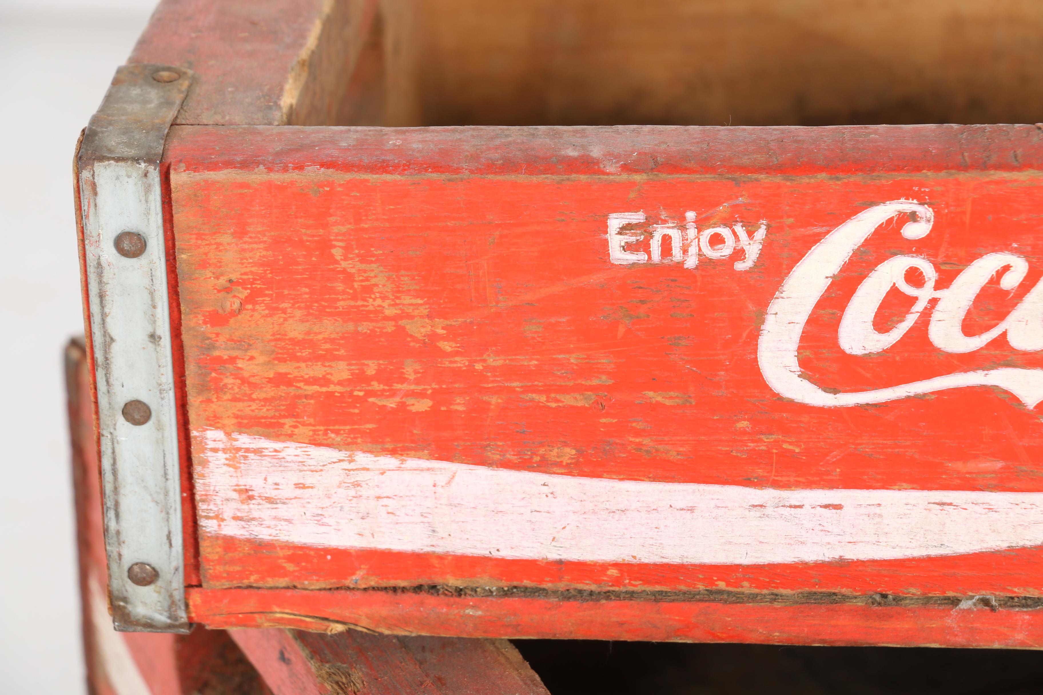 Vintage Coca-Cola and Pepsi Soda Crates
