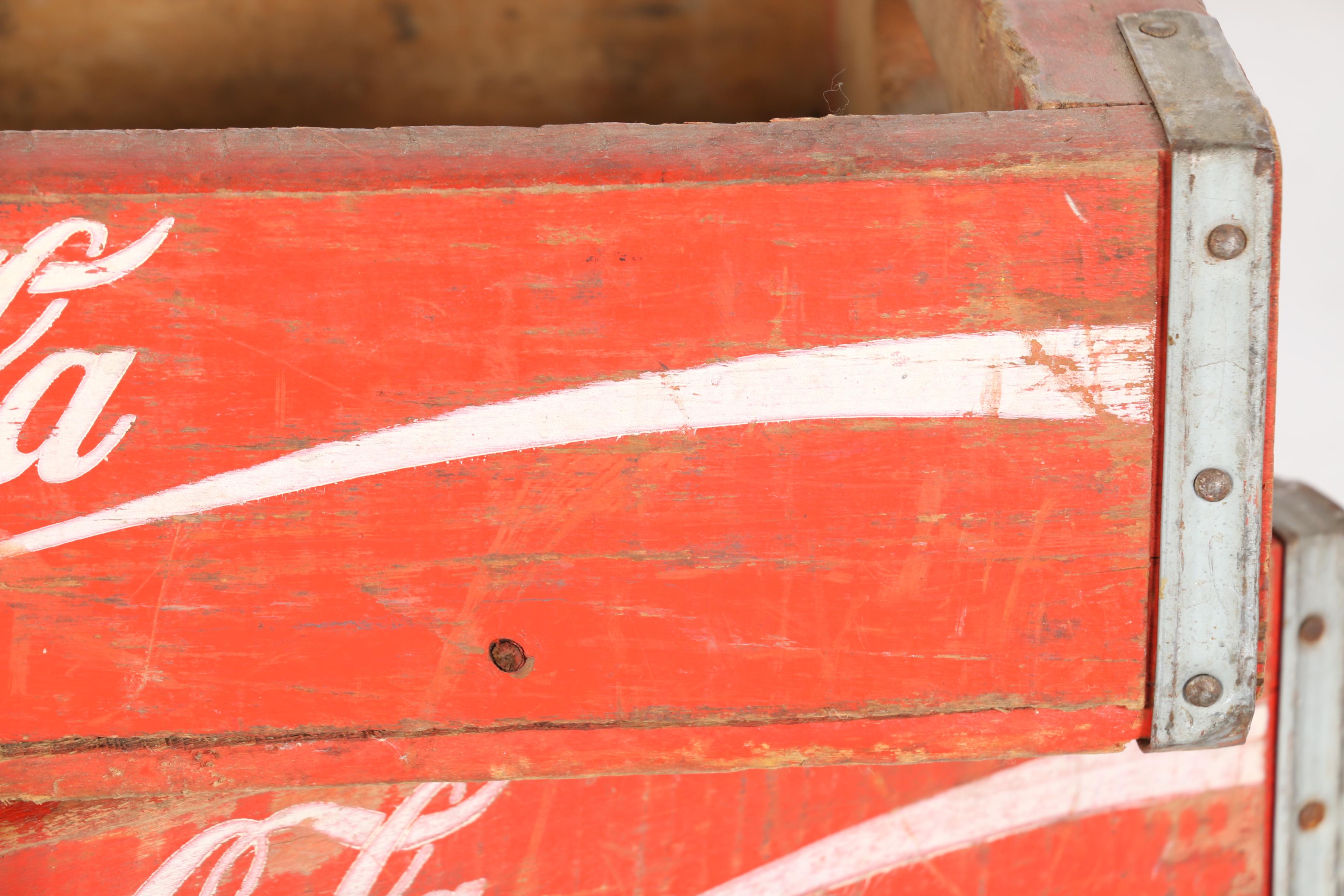 Vintage Coca-Cola and Pepsi Soda Crates
