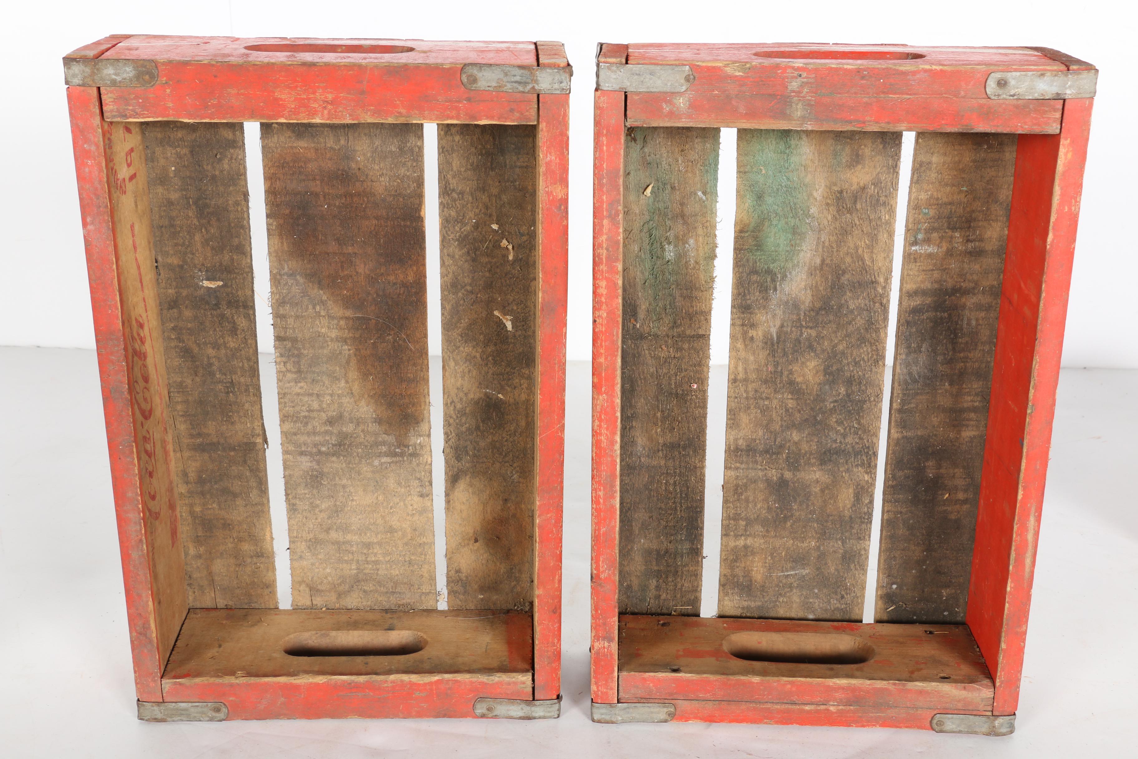 Vintage Coca-Cola and Pepsi Soda Crates