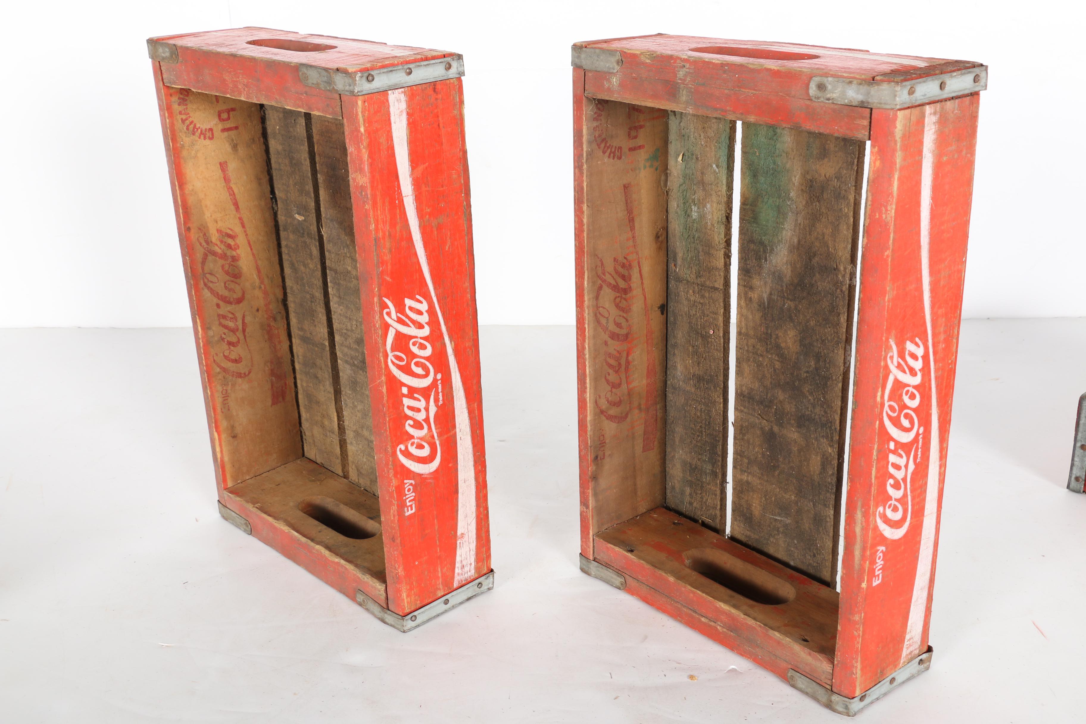Vintage Coca-Cola and Pepsi Soda Crates
