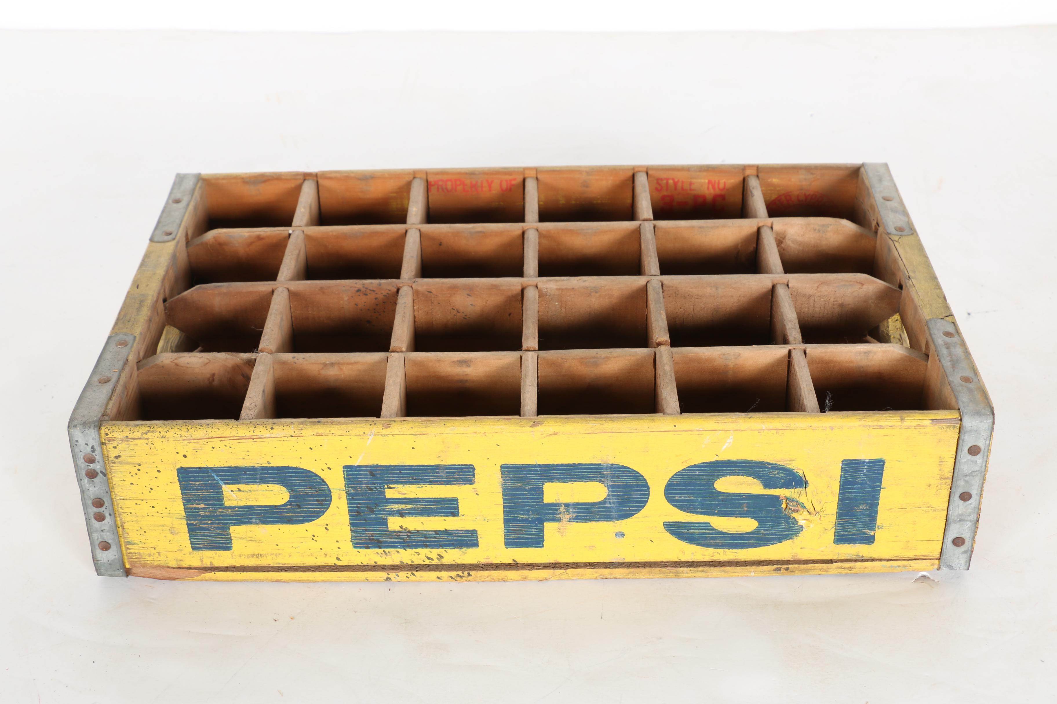Vintage Coca-Cola and Pepsi Soda Crates