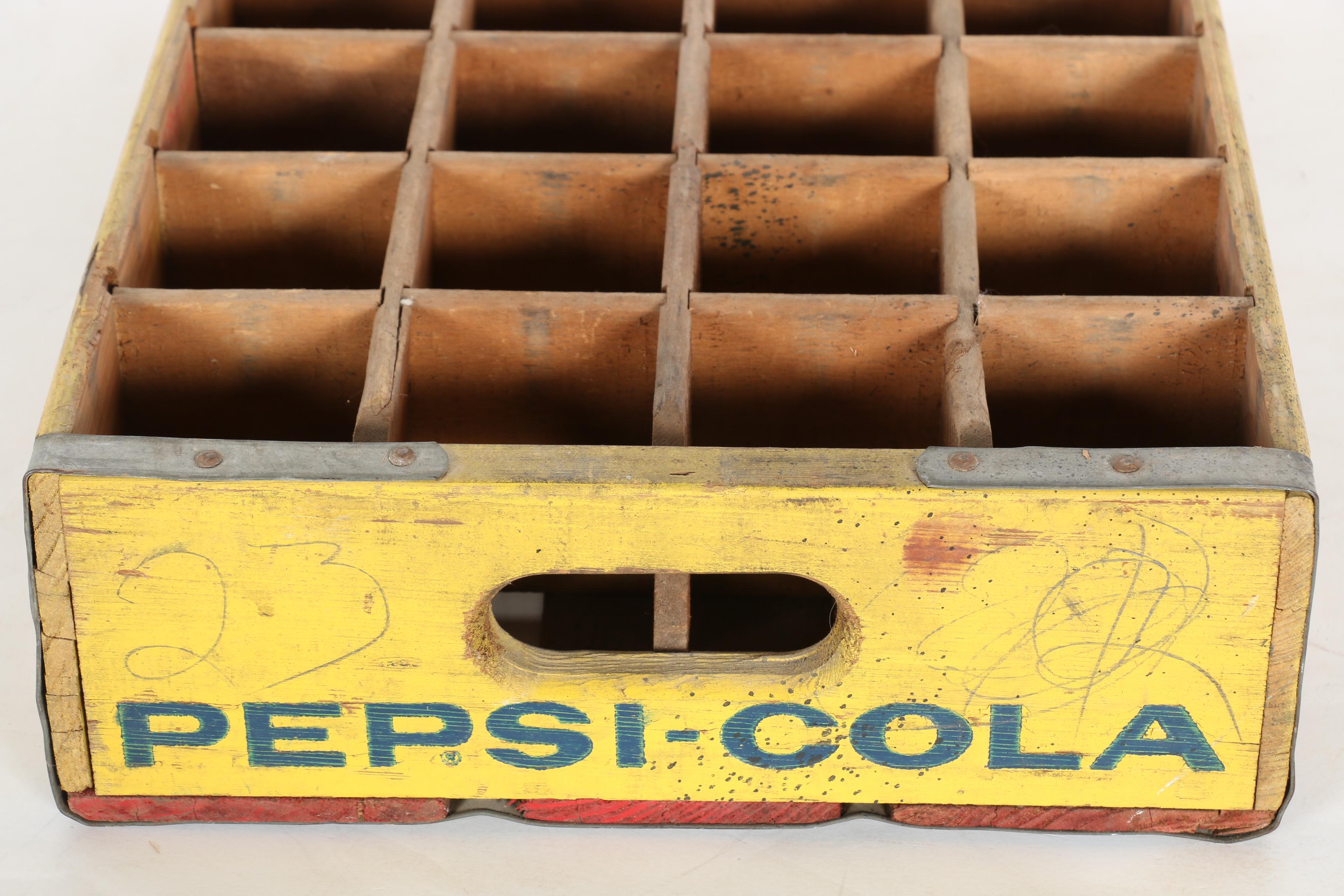Vintage Coca-Cola and Pepsi Soda Crates