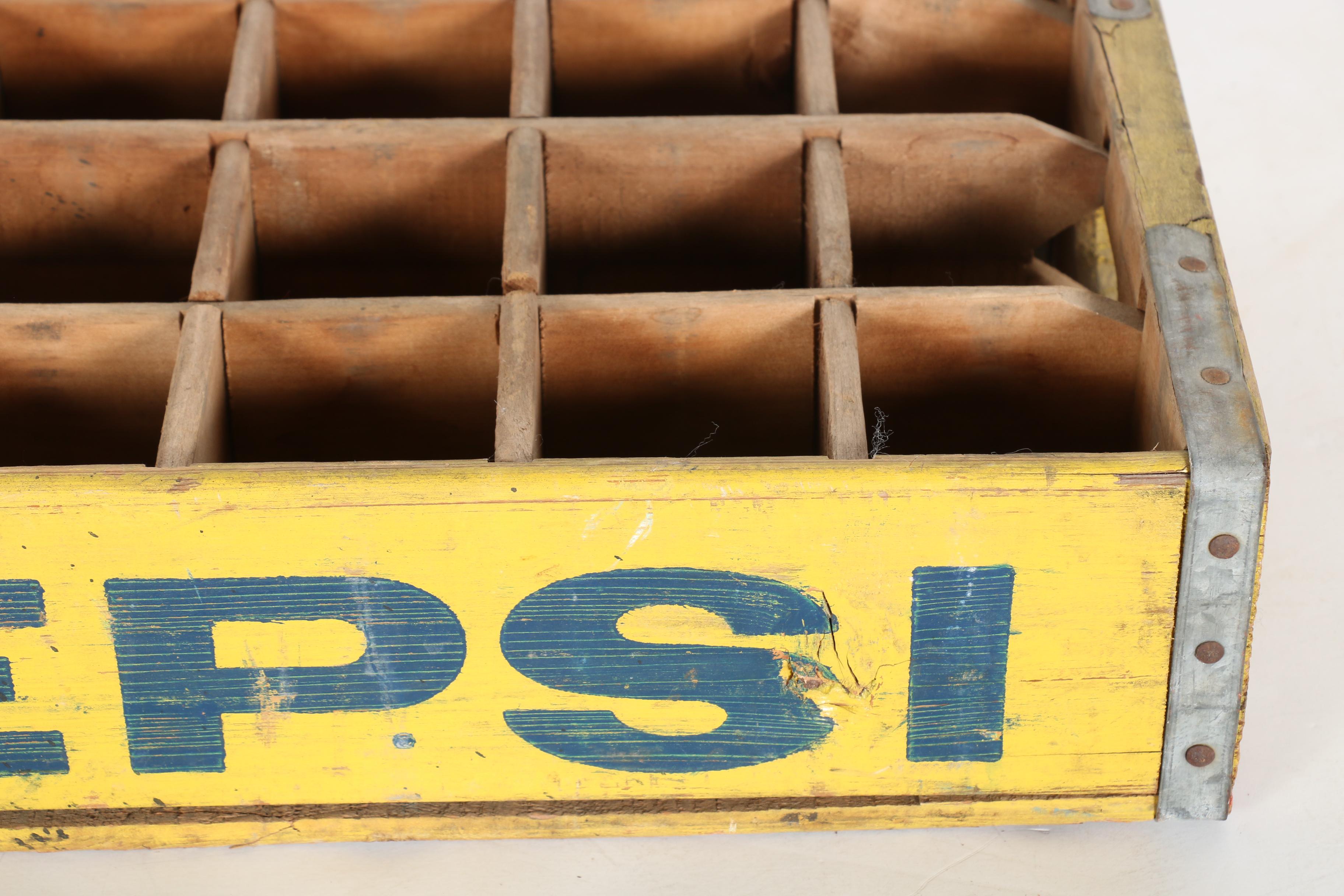 Vintage Coca-Cola and Pepsi Soda Crates