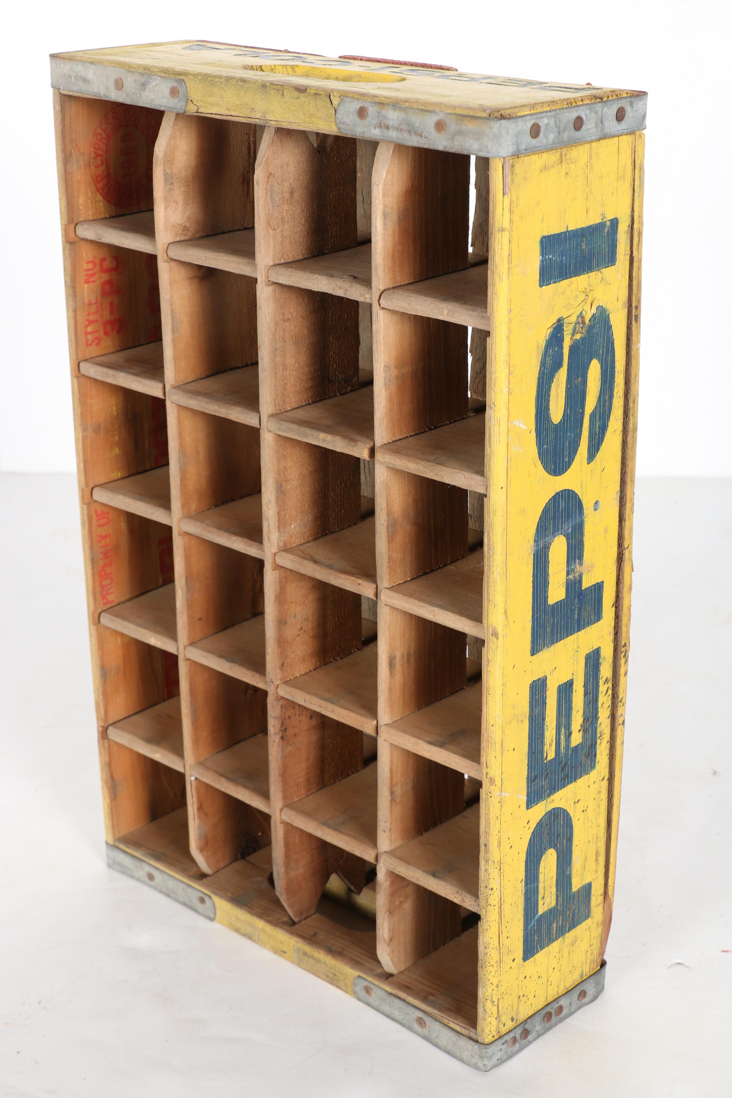 Vintage Coca-Cola and Pepsi Soda Crates