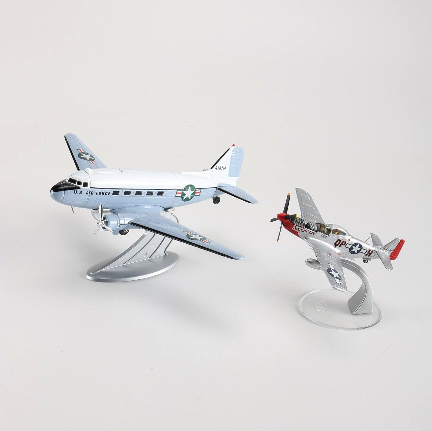 Die-Cast Metal Planes With Stands
