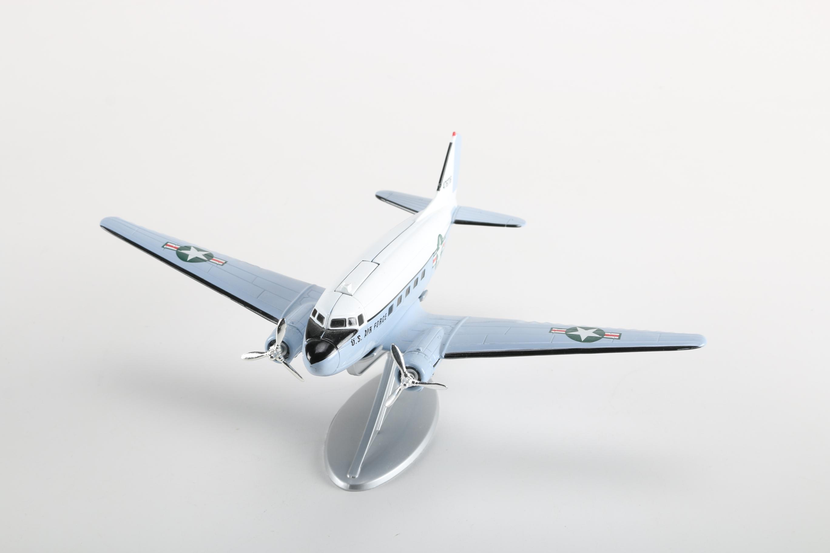 Die-Cast Metal Planes With Stands